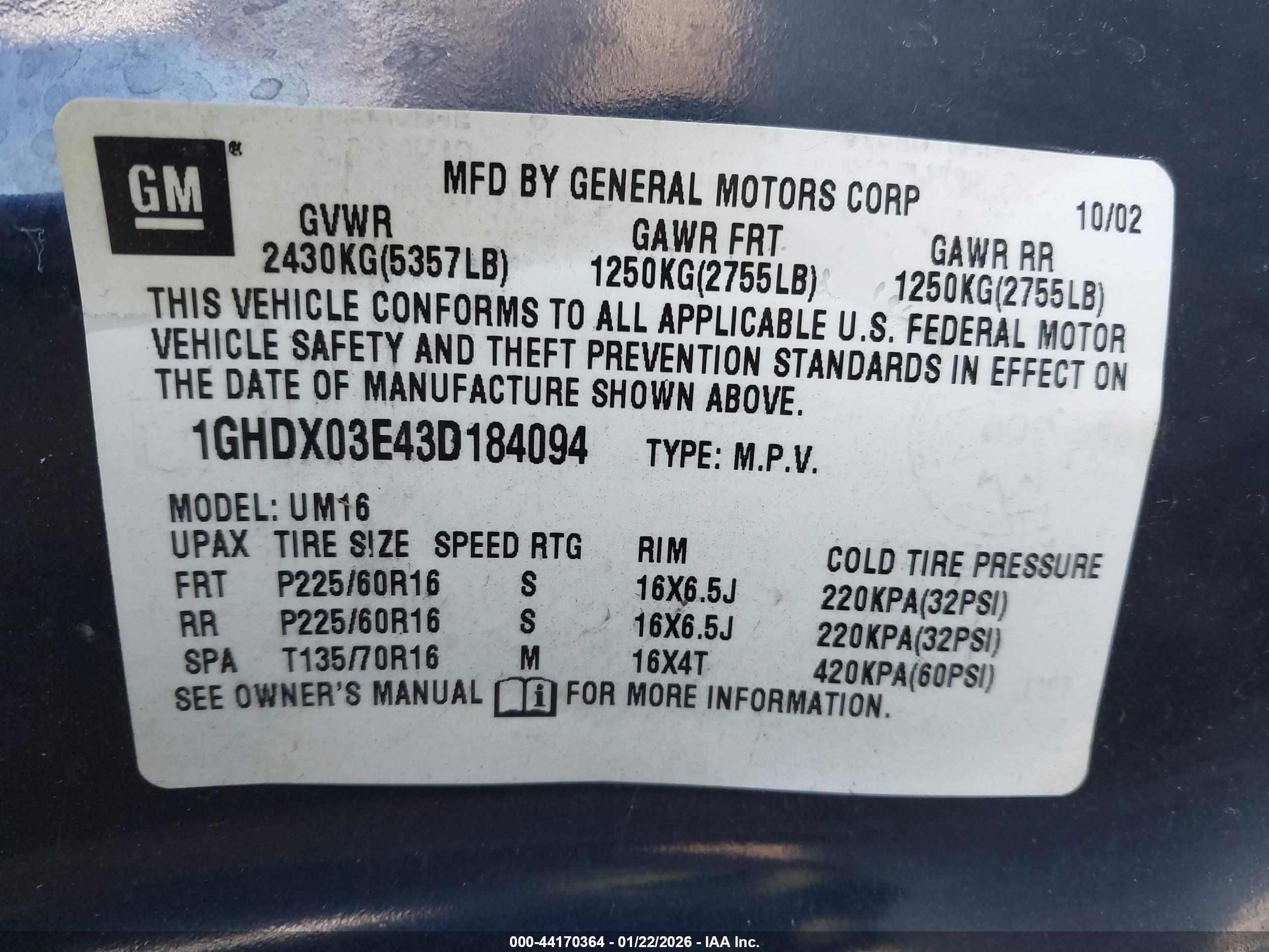 OLDSMOBILE SILHOUETTE image 9