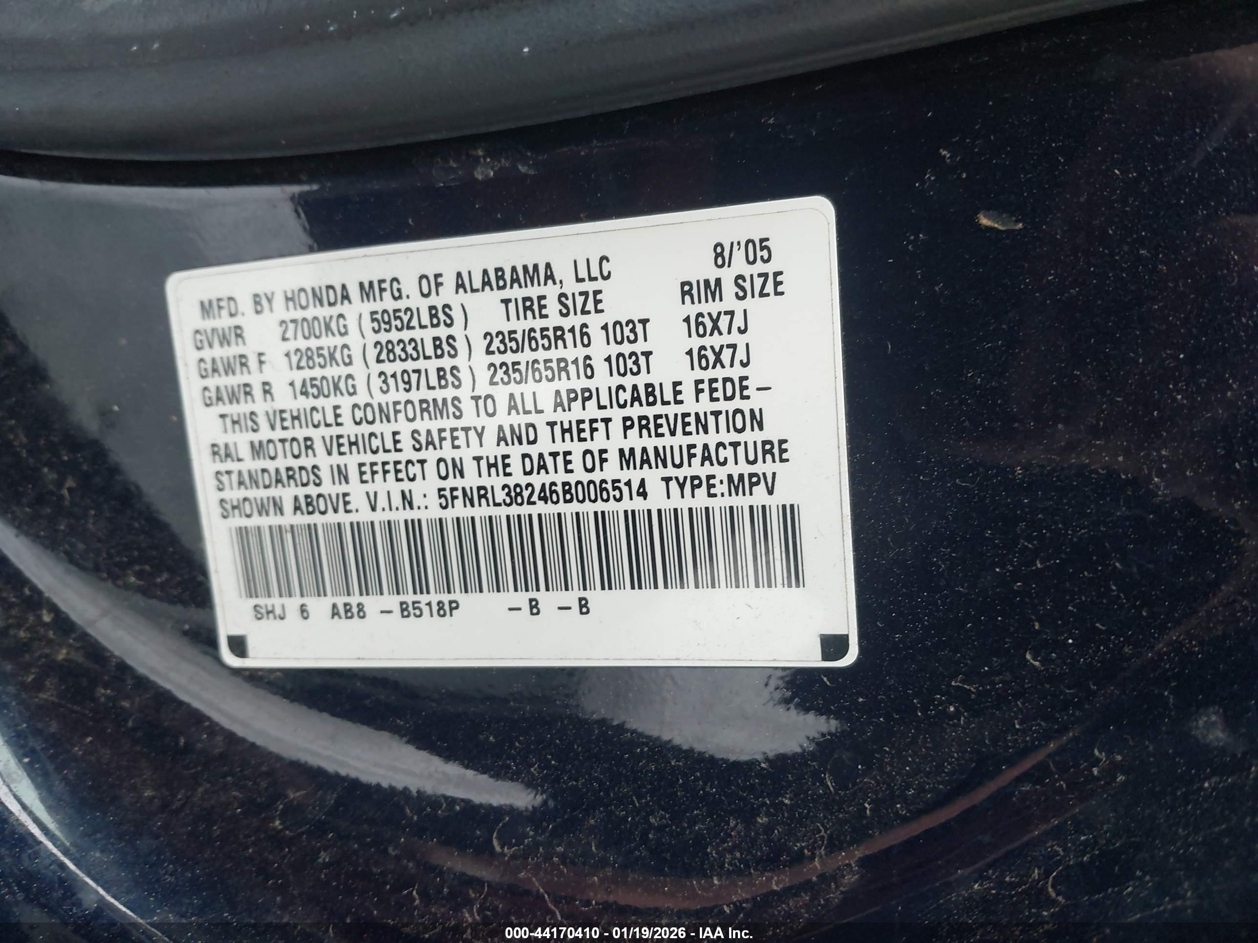 HONDA ODYSSEY image 9