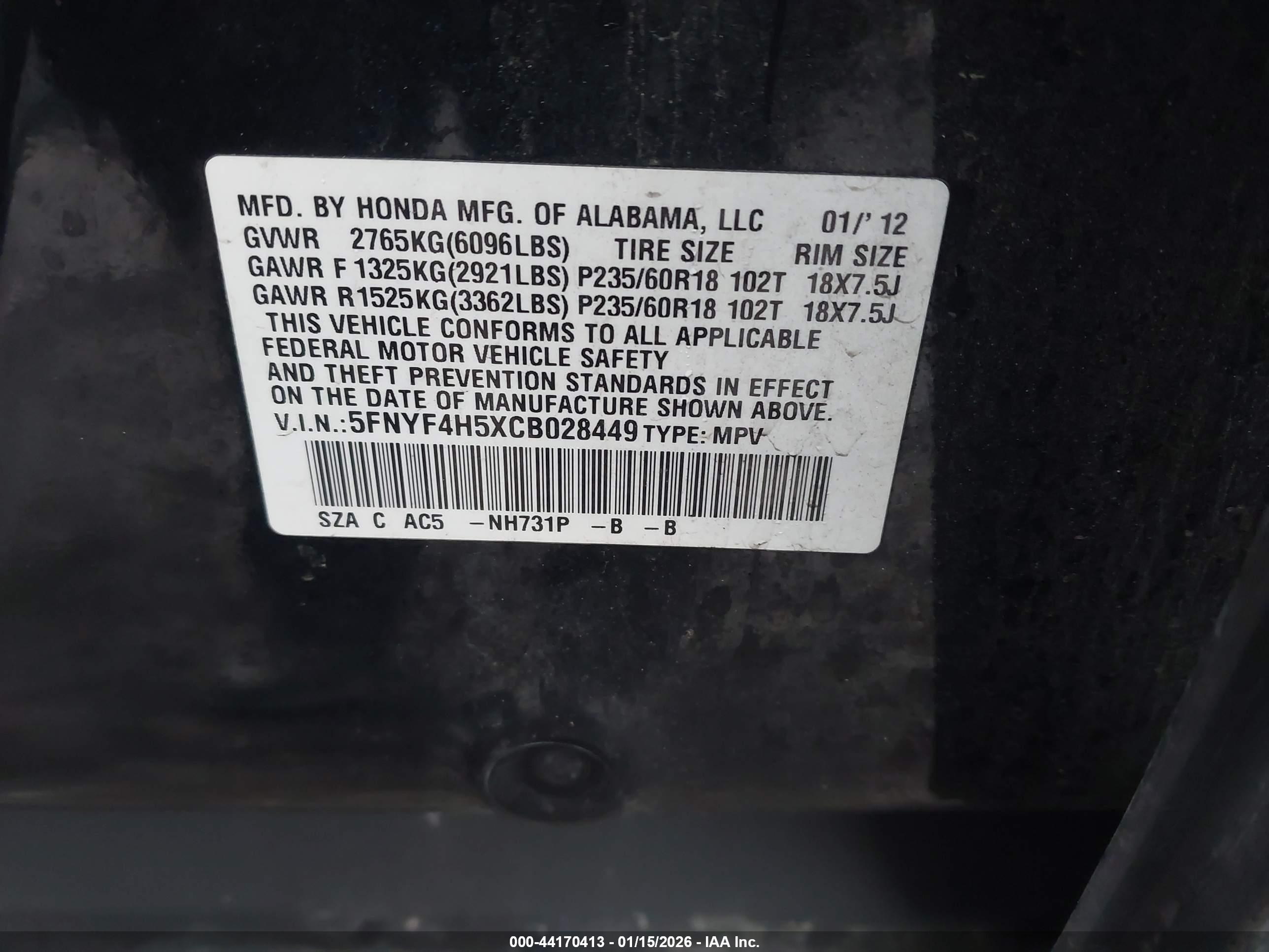 HONDA PILOT image 9