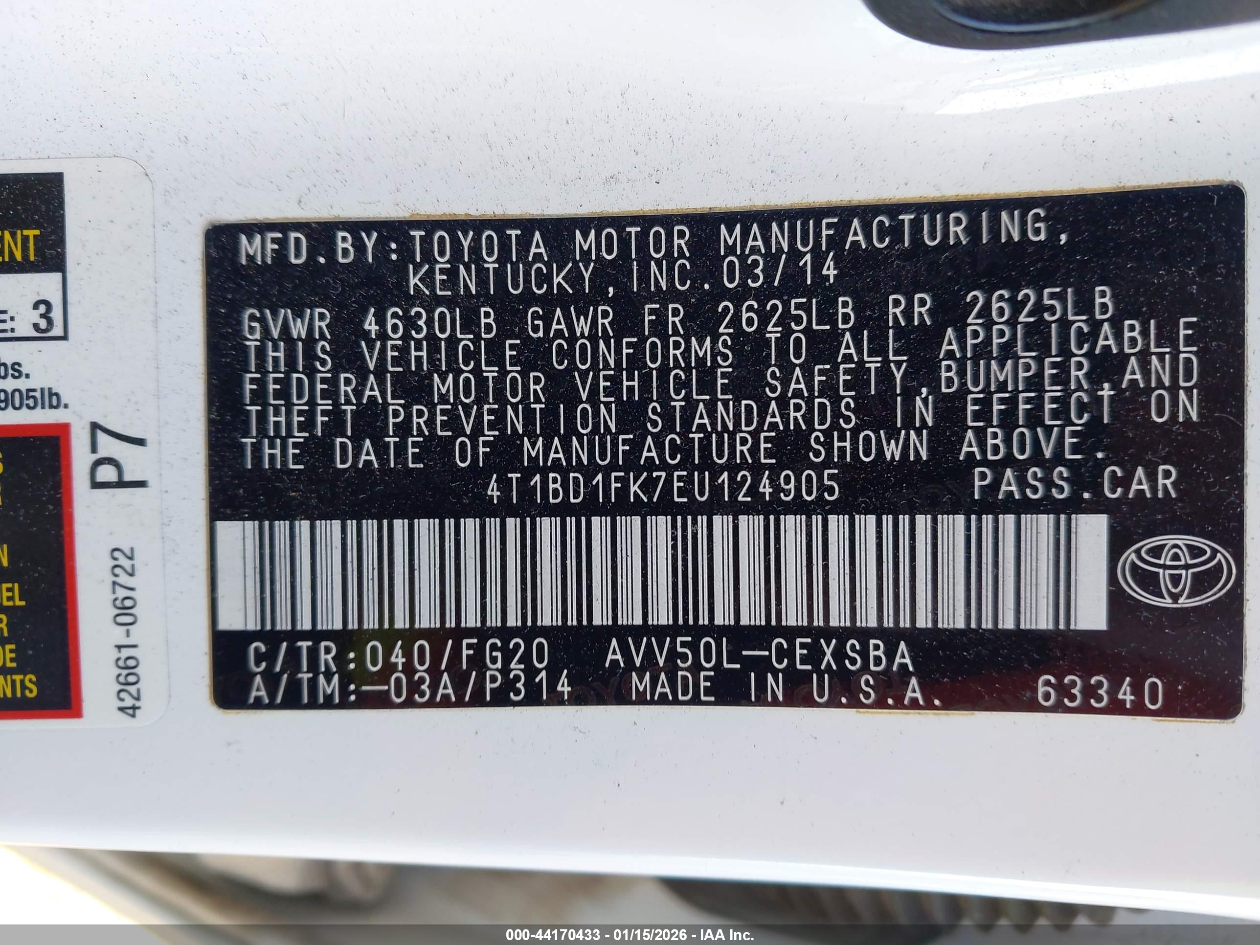 TOYOTA CAMRY image 9