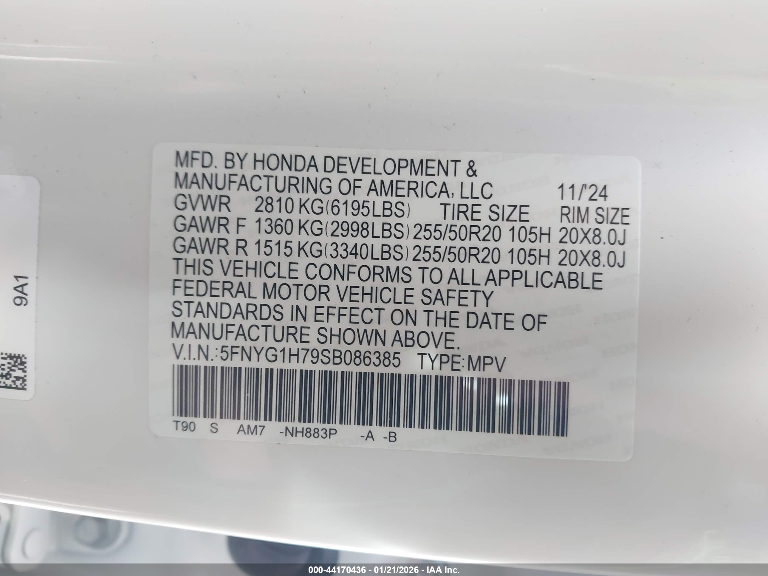HONDA PILOT image 9