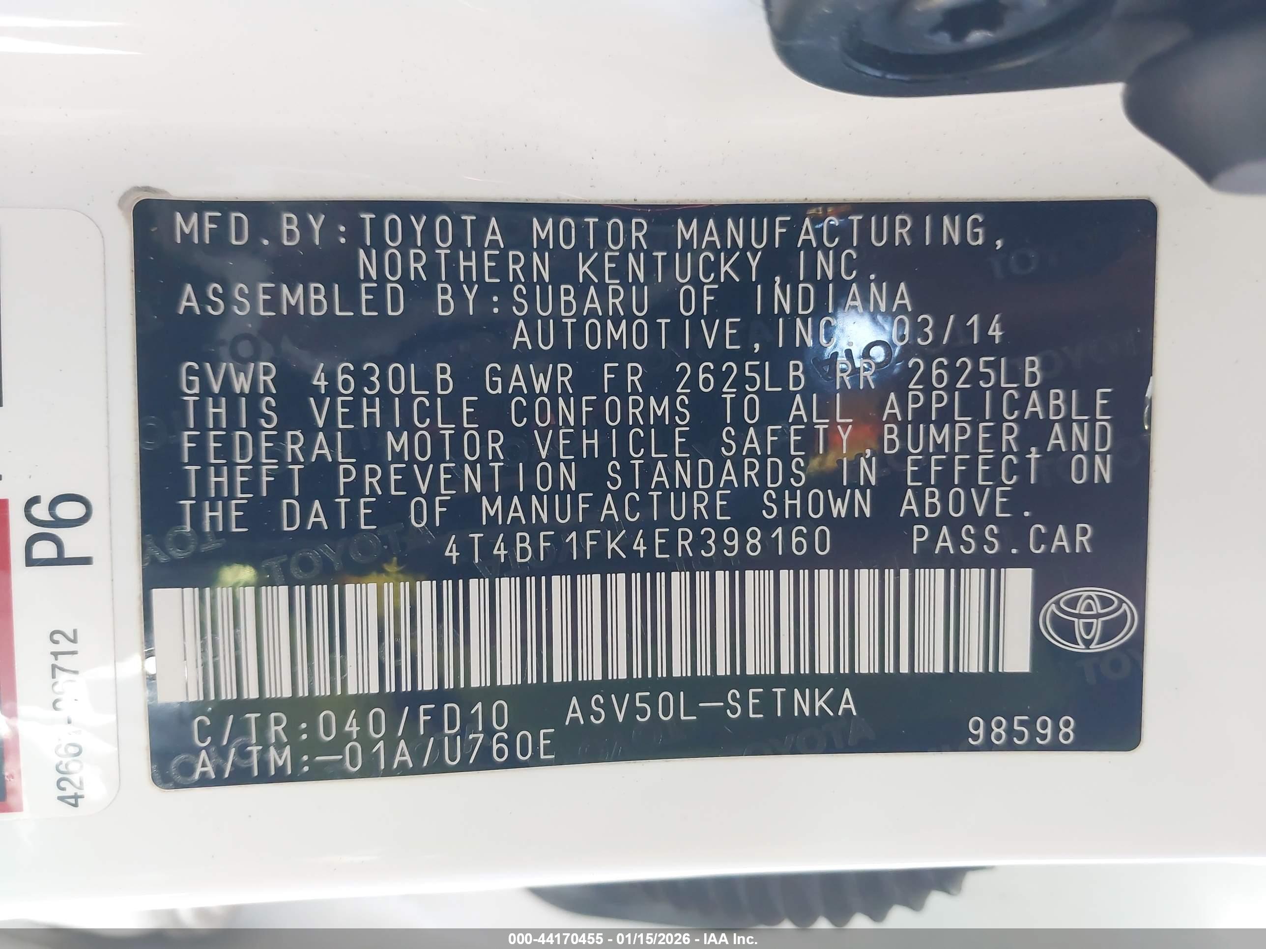 TOYOTA CAMRY image 9