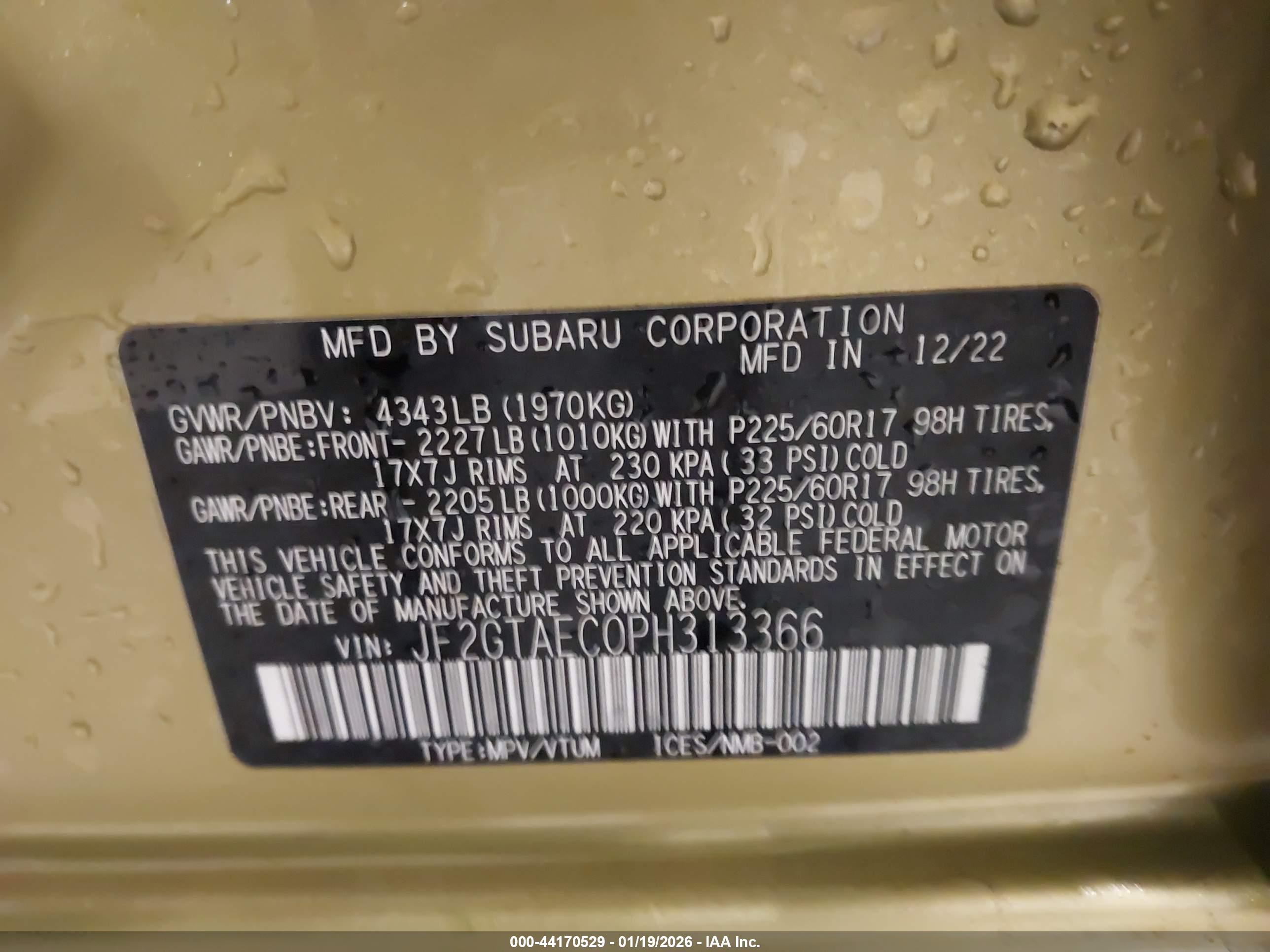 SUBARU CROSSTREK image 9