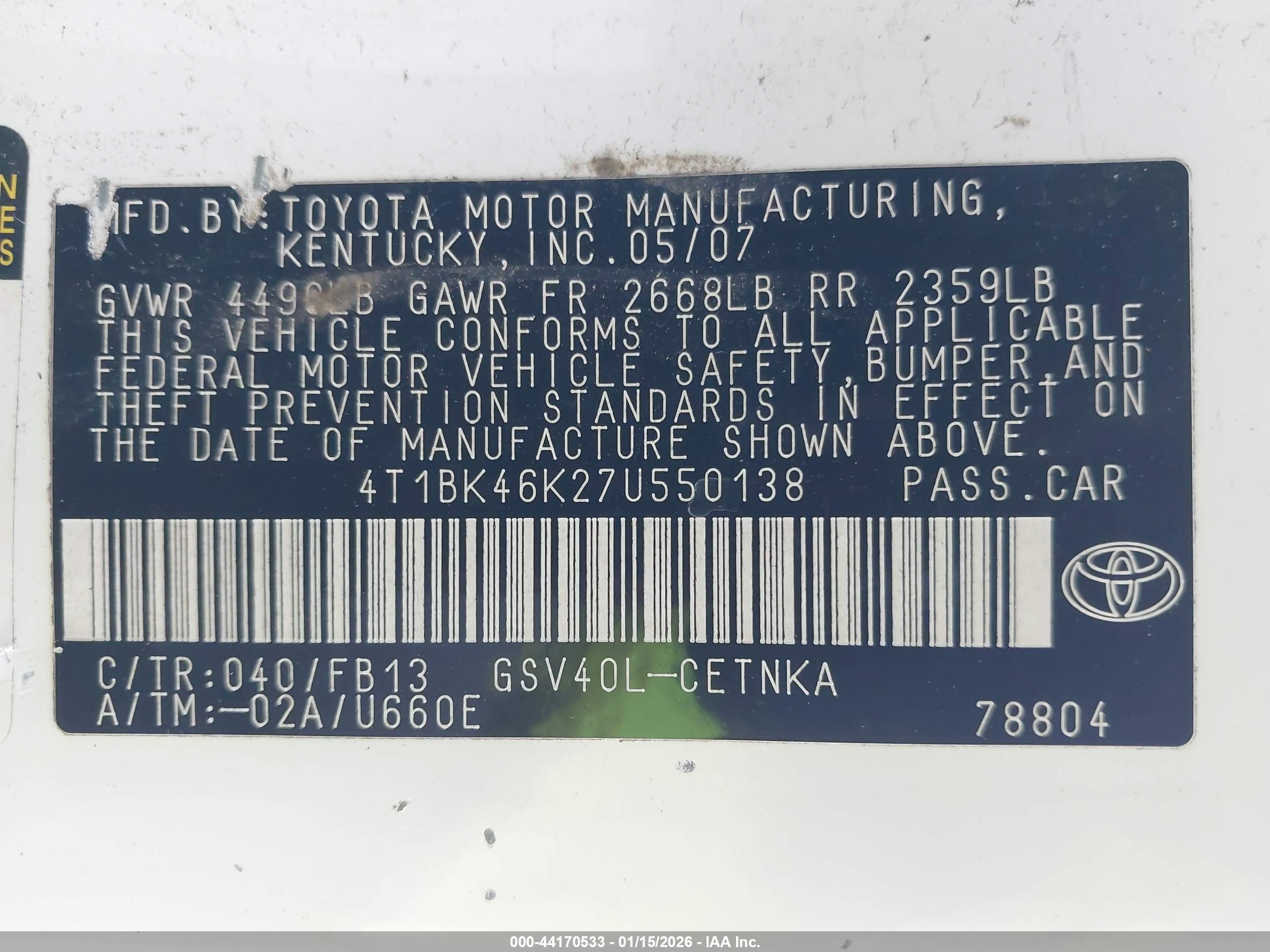 TOYOTA CAMRY image 9
