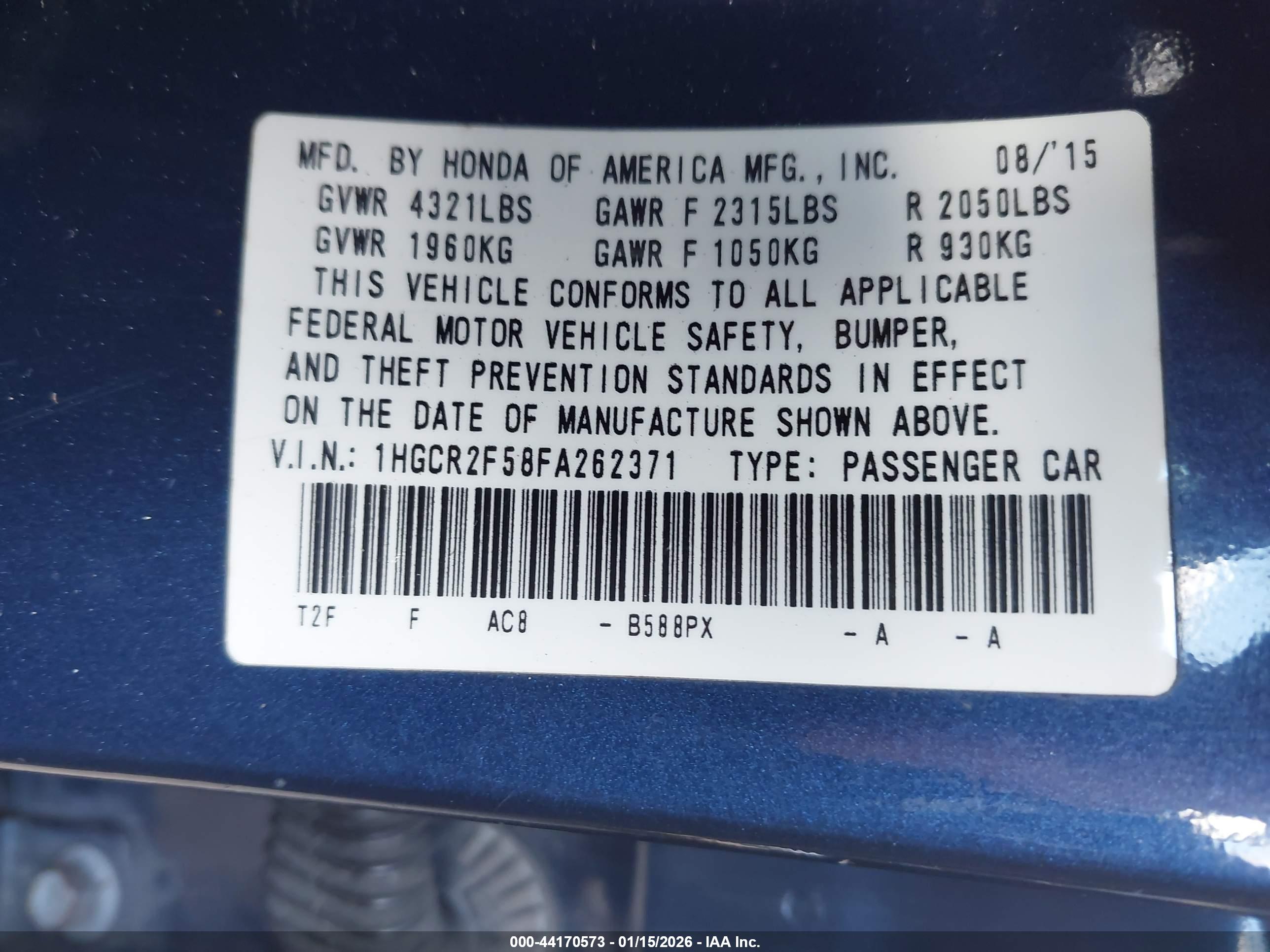 HONDA ACCORD image 9
