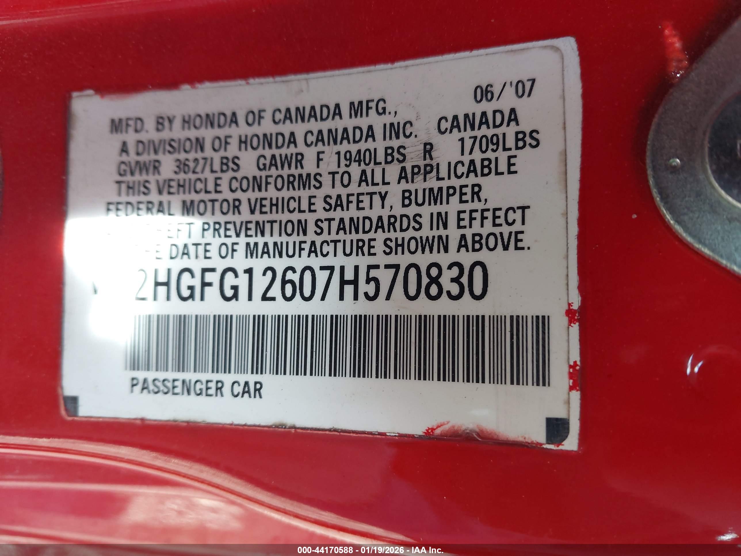 HONDA CIVIC image 9