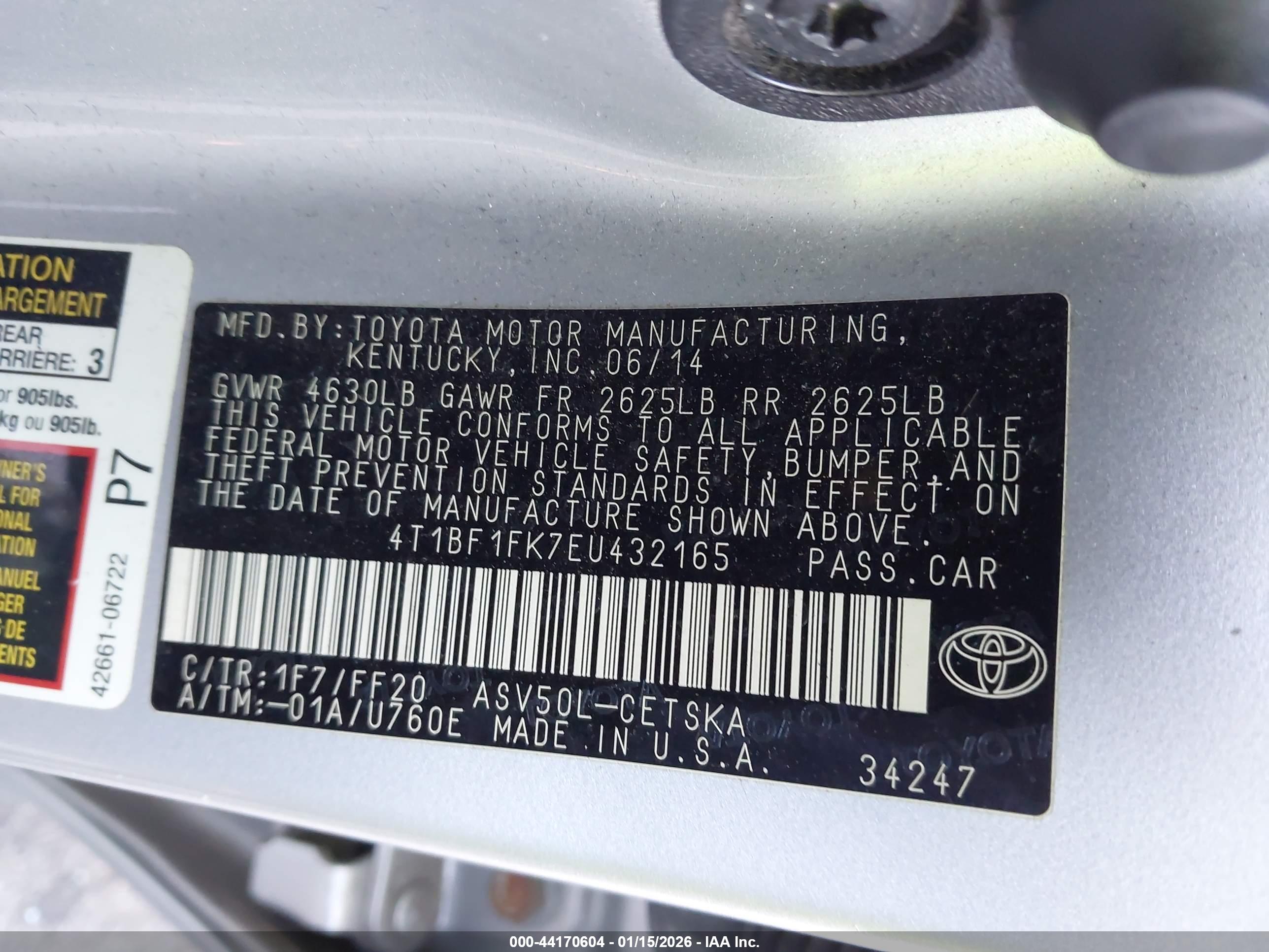 TOYOTA CAMRY image 9