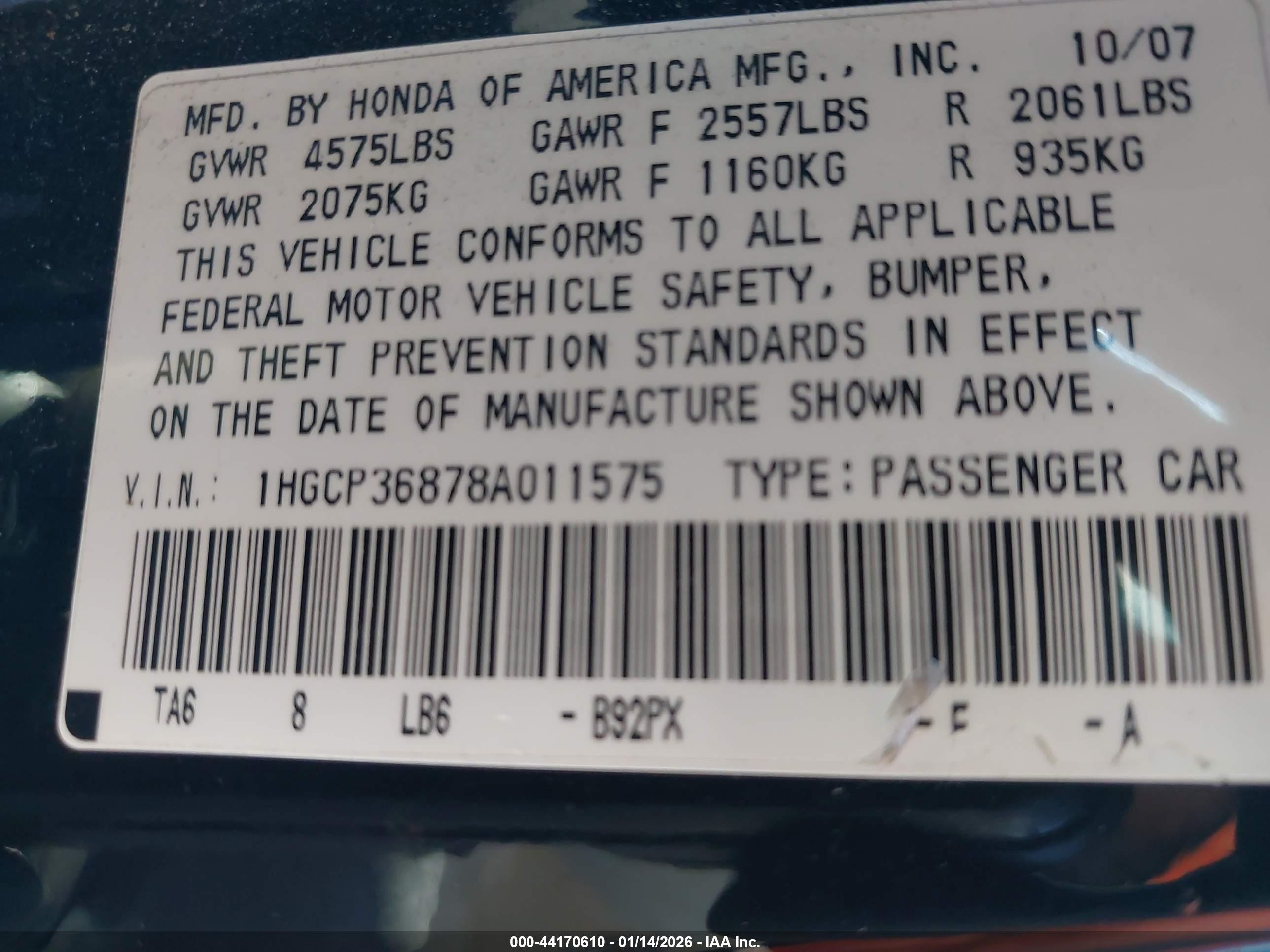 HONDA ACCORD image 9