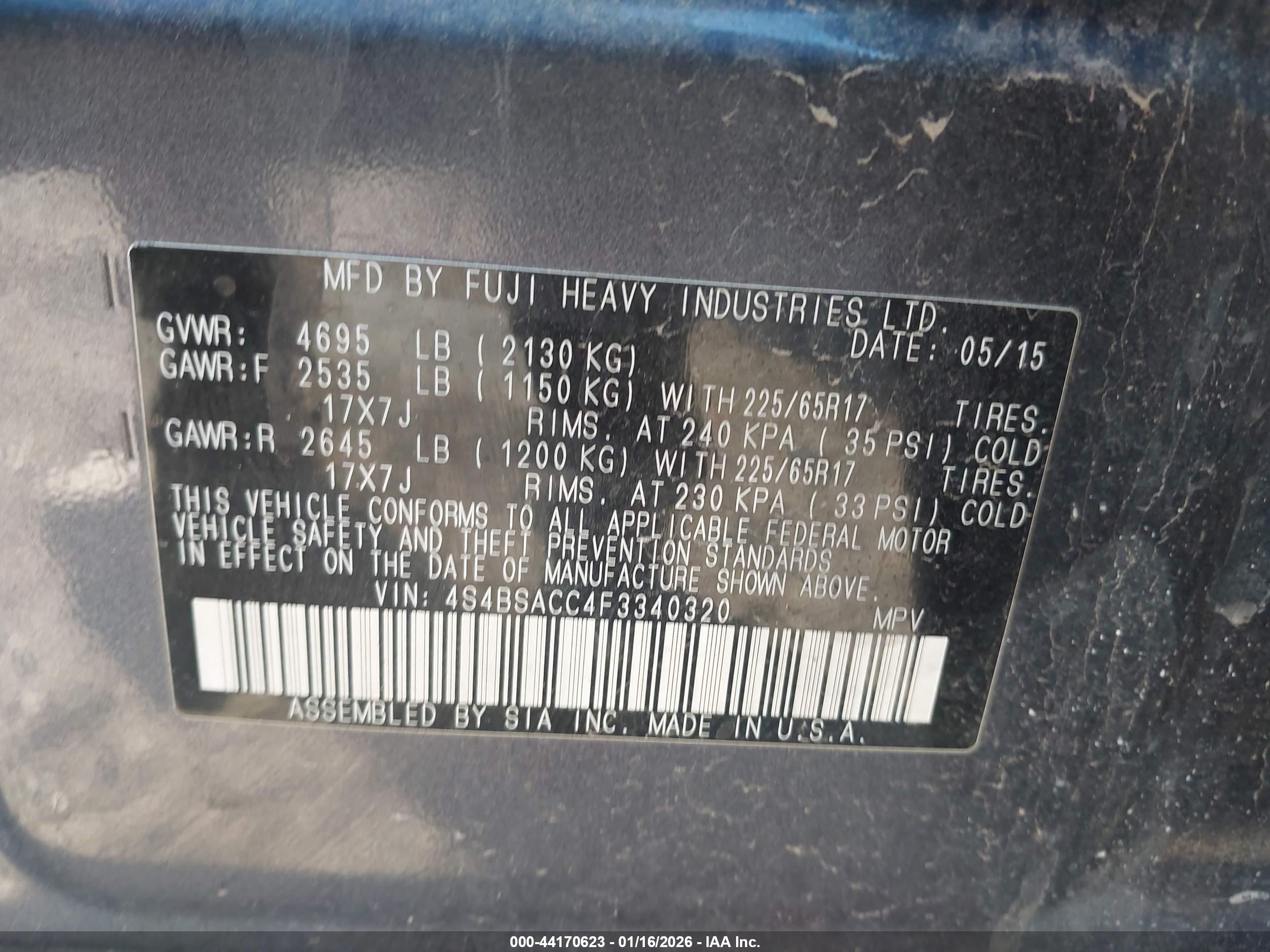 SUBARU OUTBACK image 9