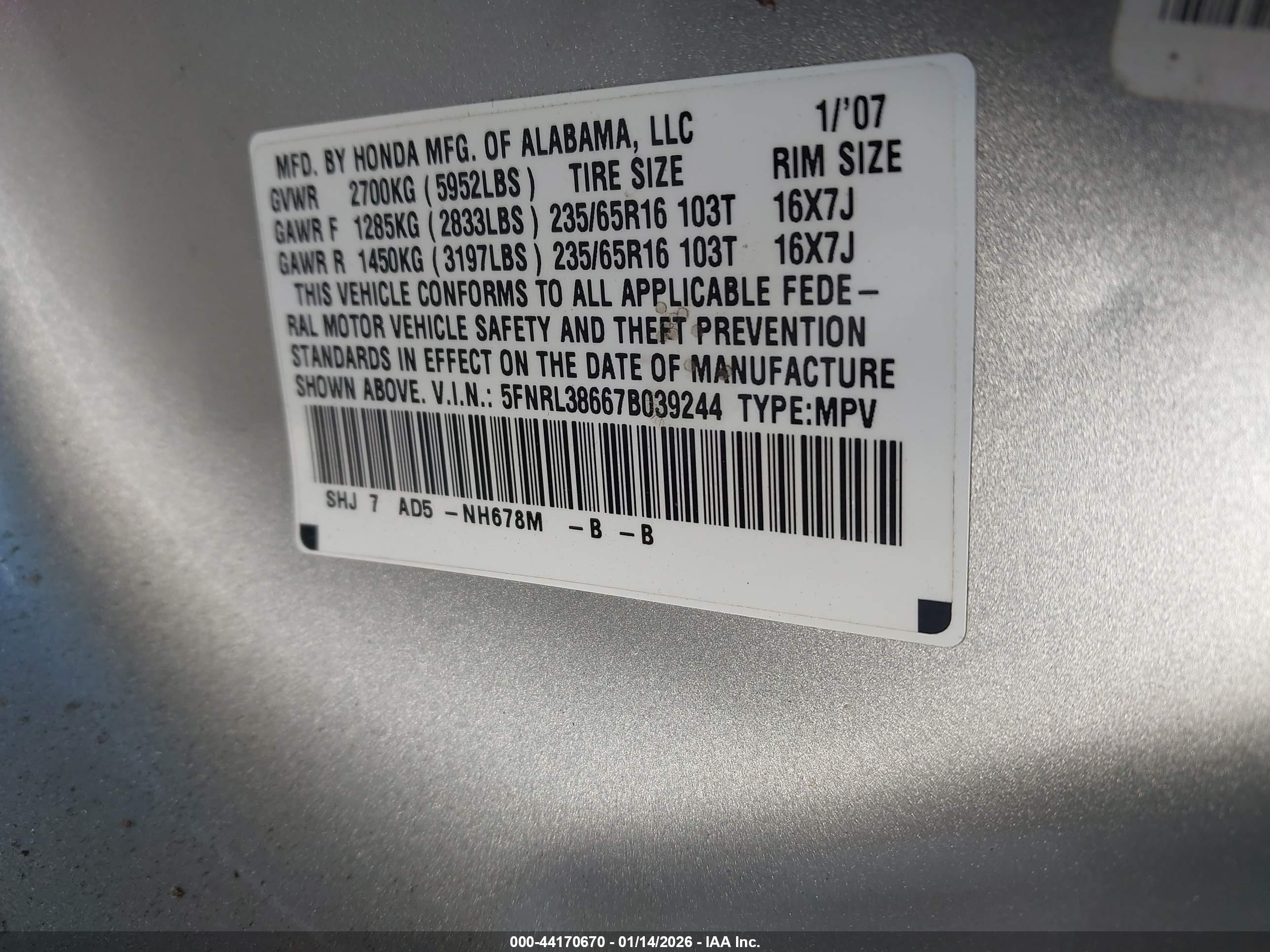 HONDA ODYSSEY image 9