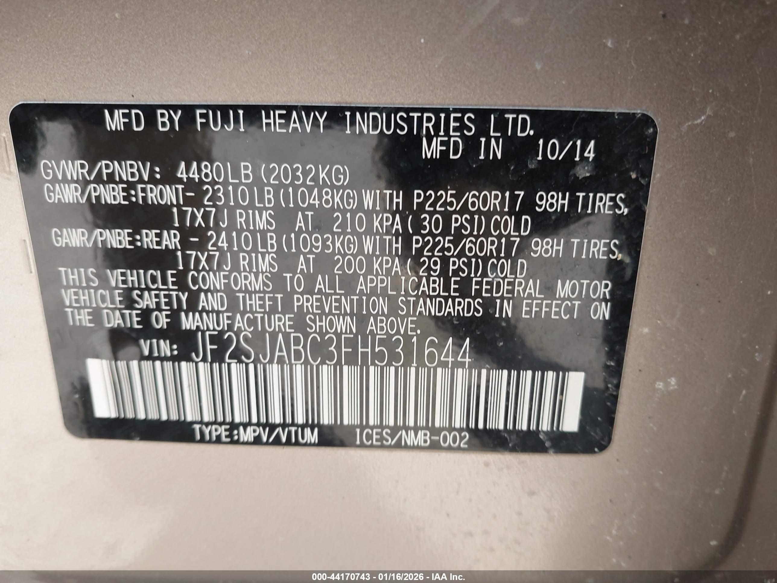 SUBARU FORESTER image 9