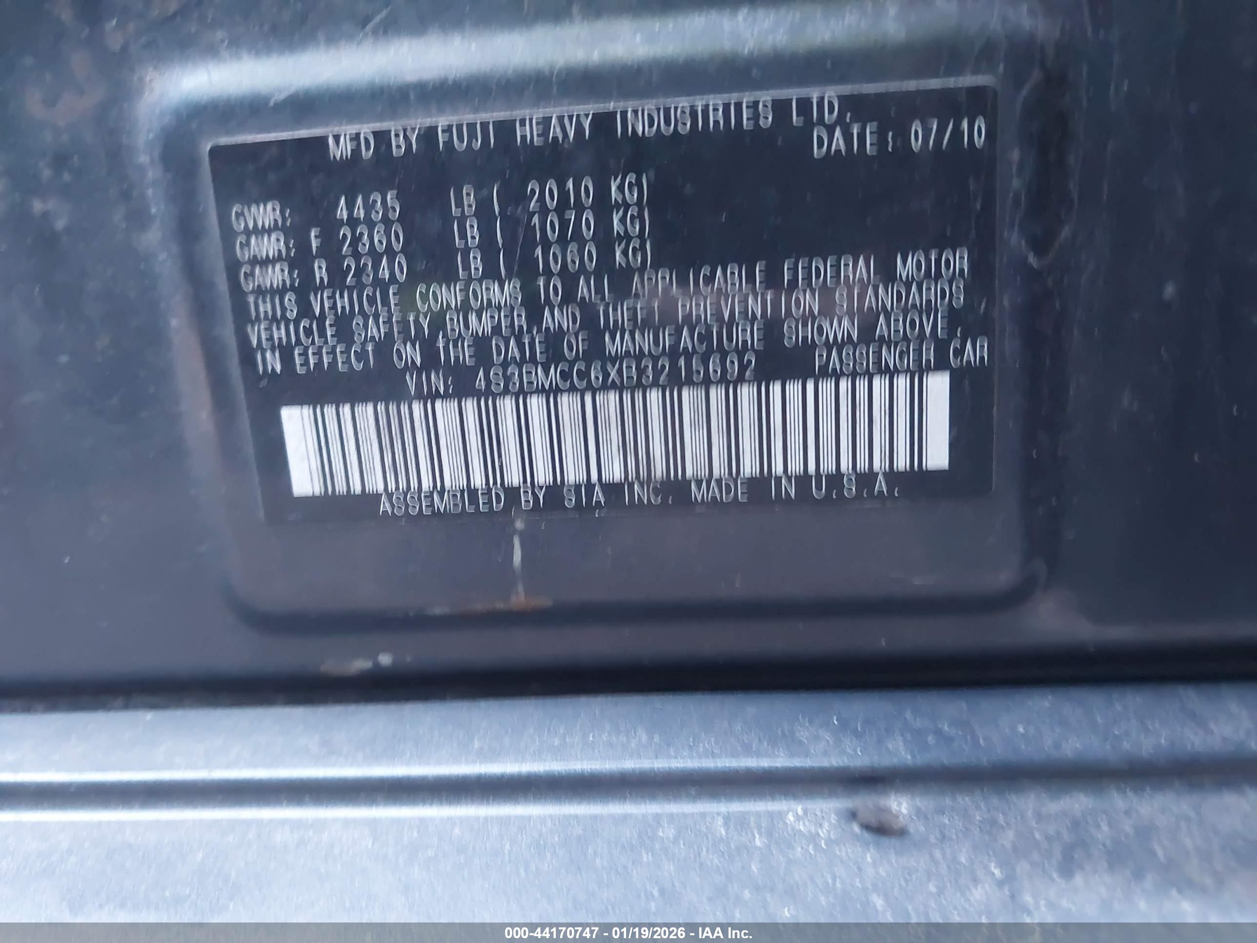 SUBARU LEGACY image 9