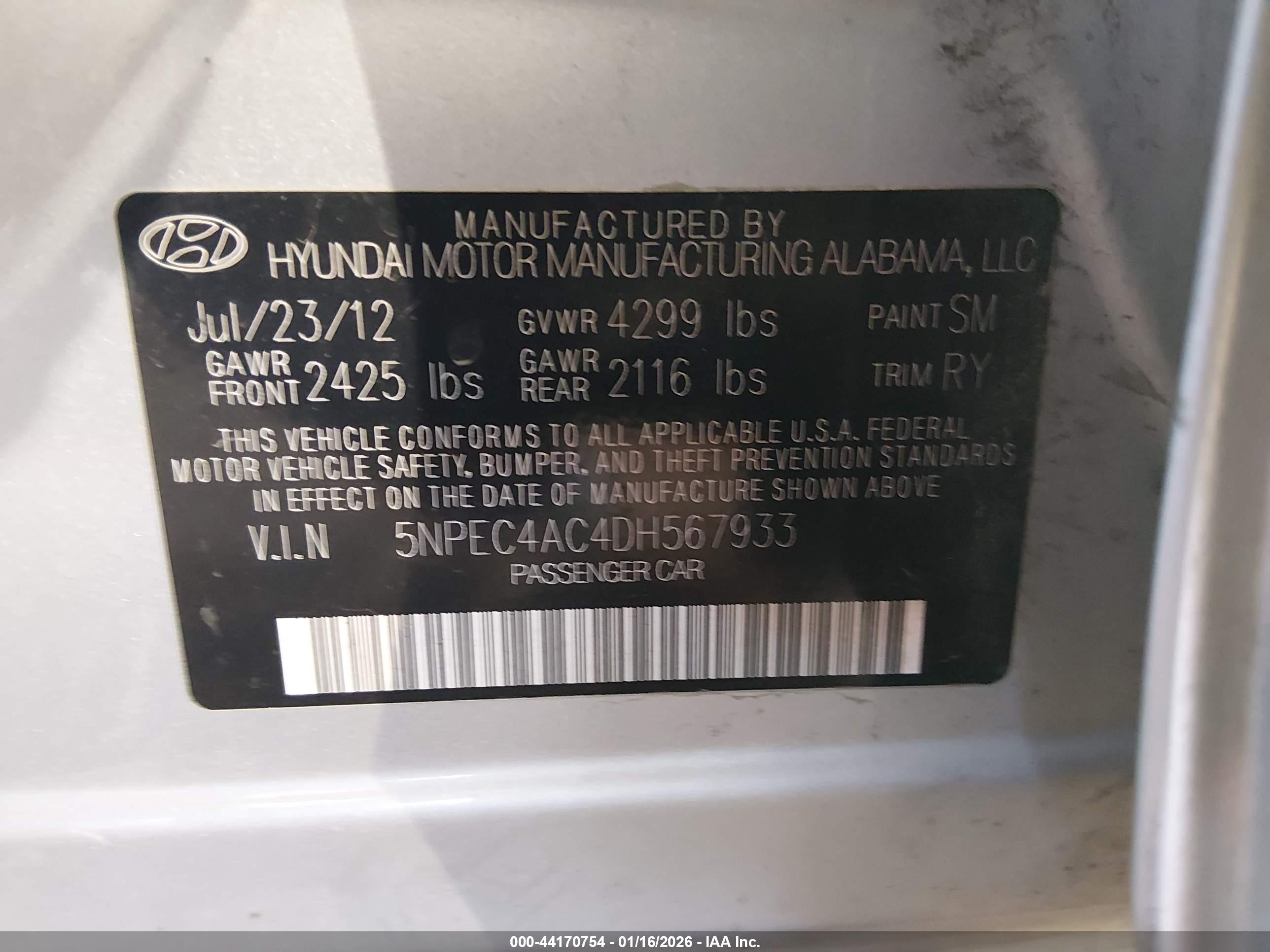 HYUNDAI SONATA image 9