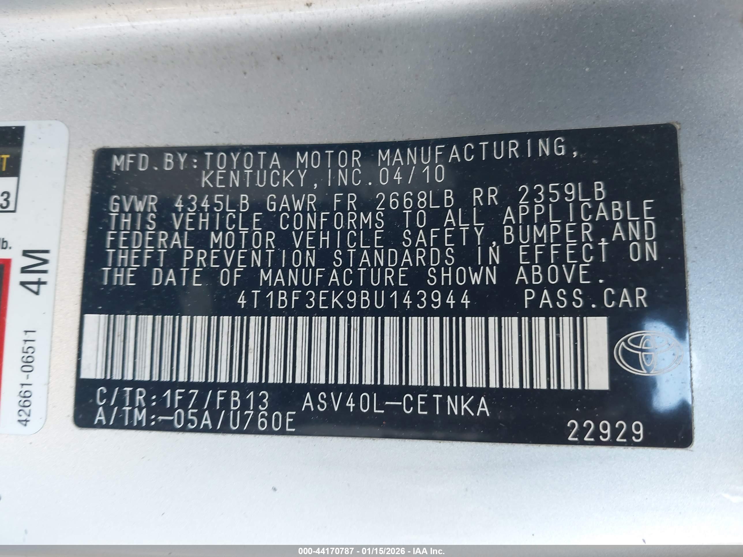 TOYOTA CAMRY image 9