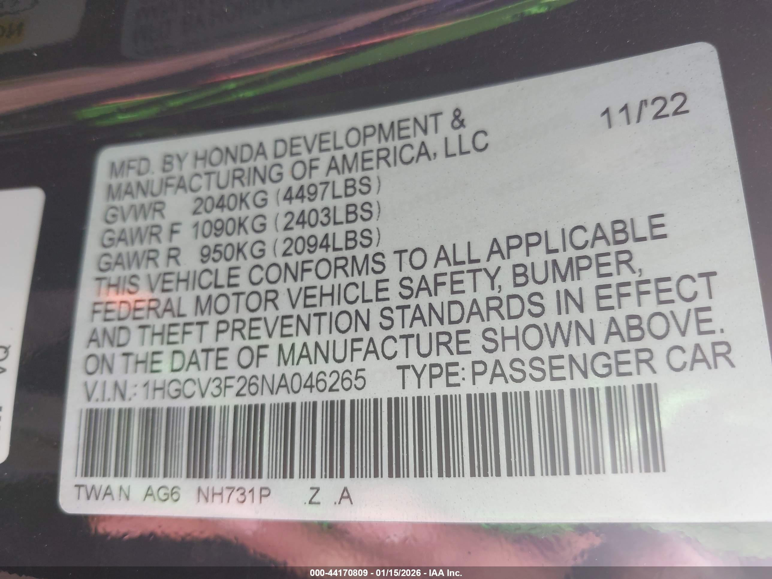 HONDA ACCORD image 9