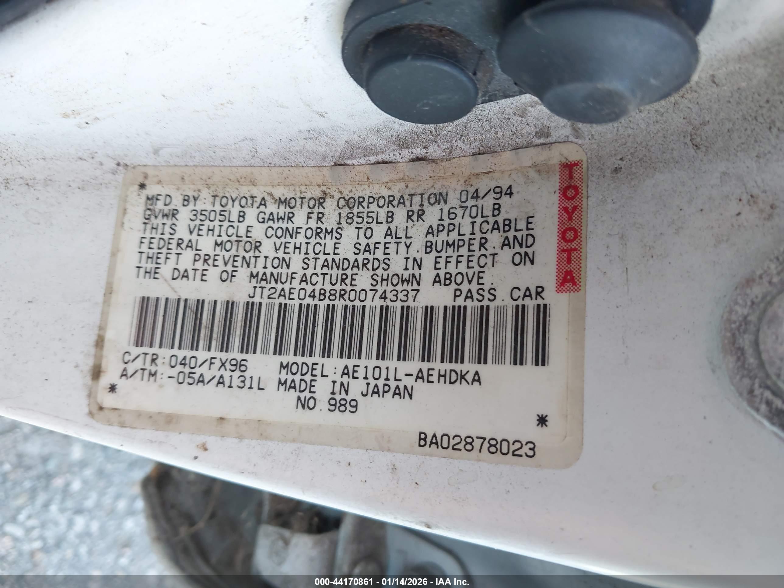TOYOTA COROLLA image 9