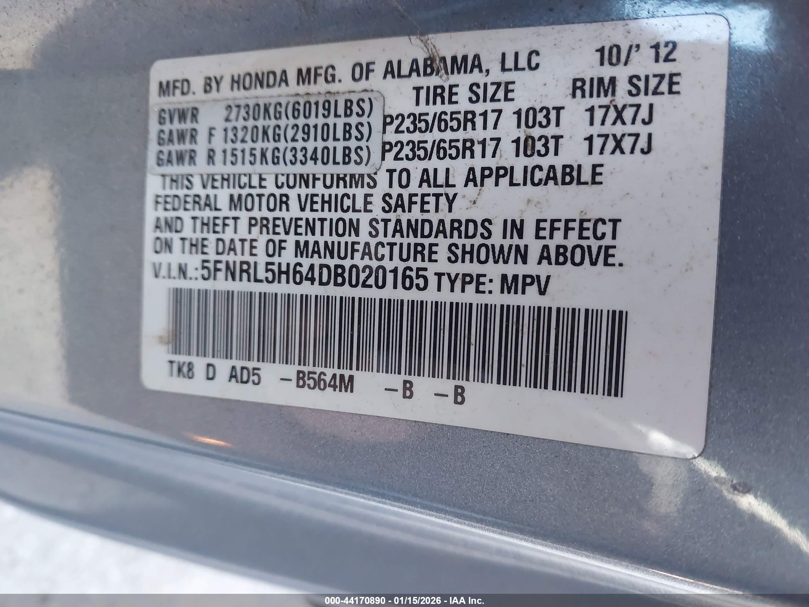 HONDA ODYSSEY image 9