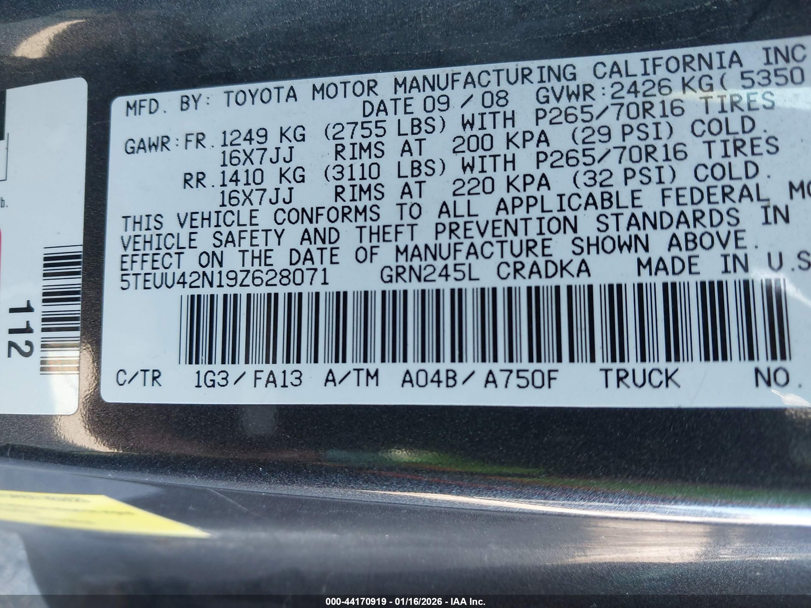 TOYOTA TACOMA image 9