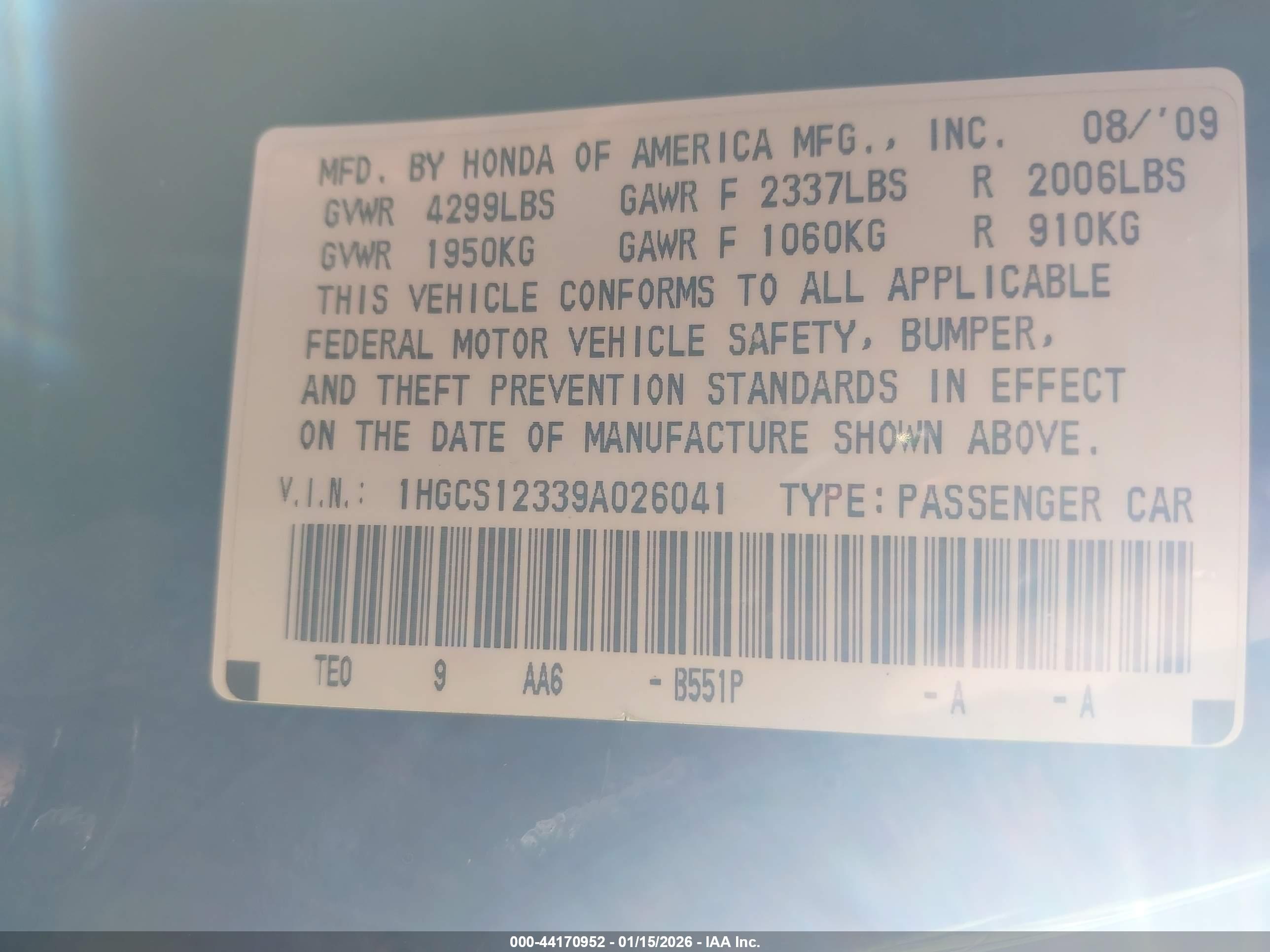 HONDA ACCORD image 9