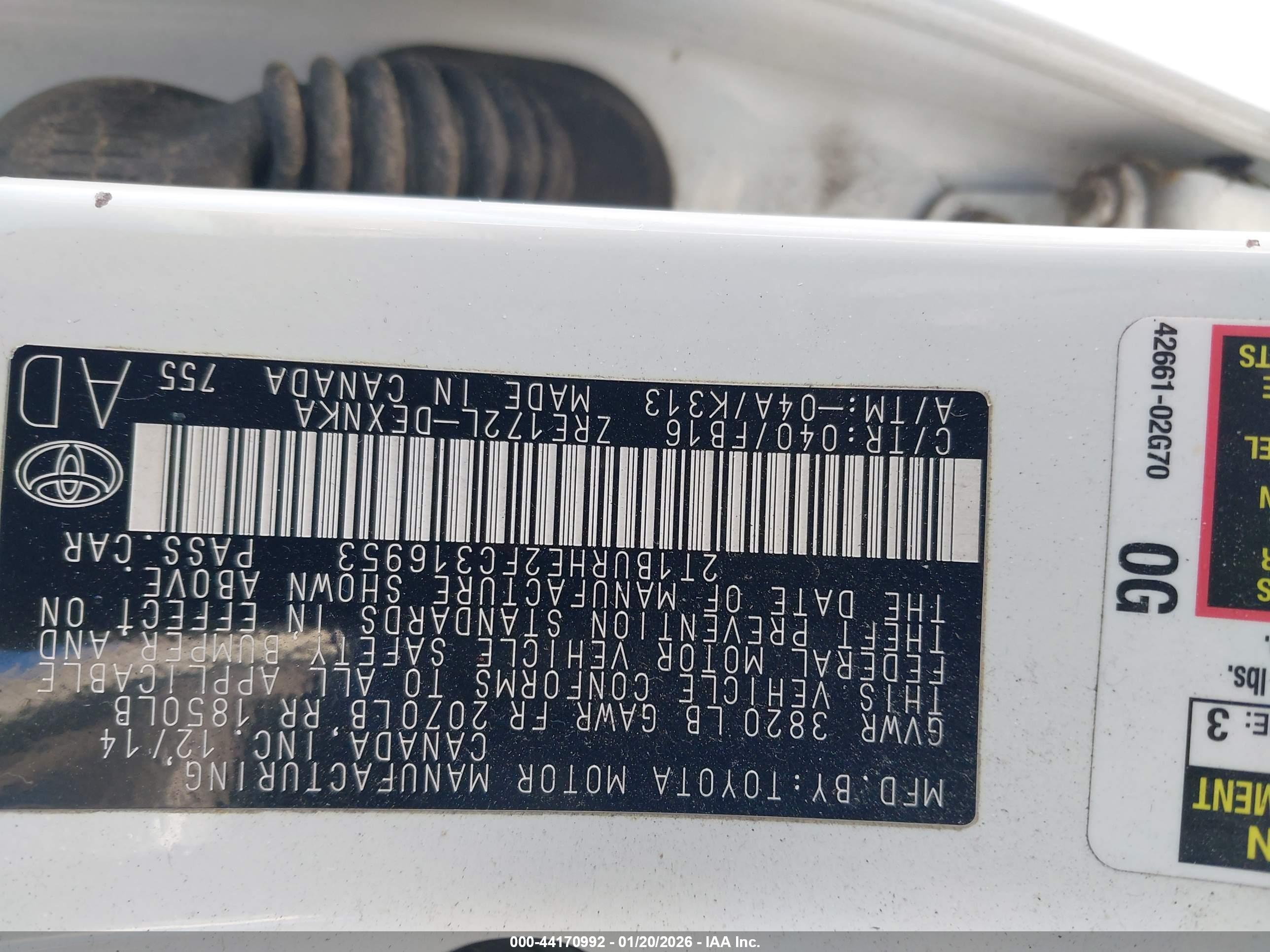 TOYOTA COROLLA image 9