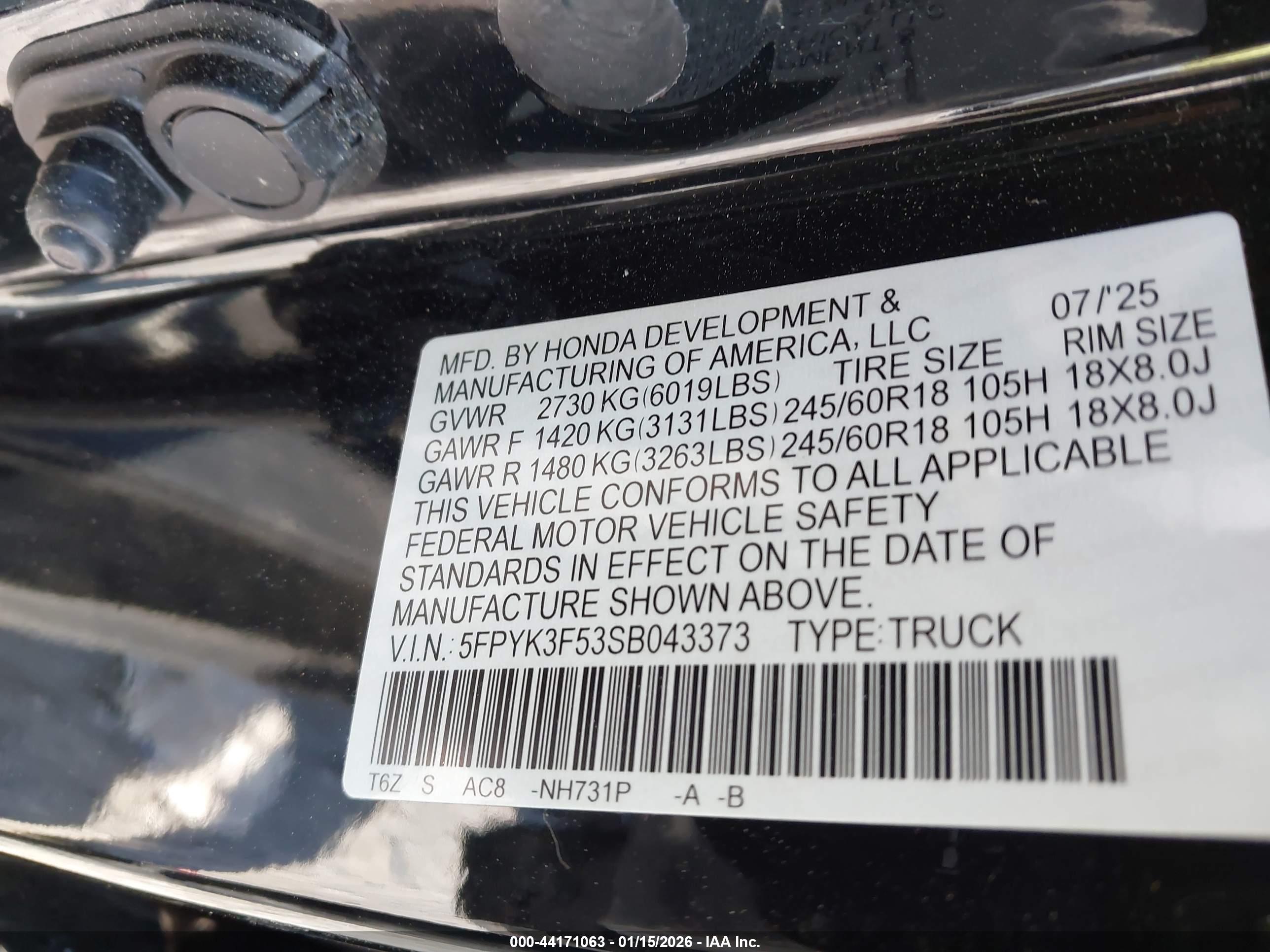 HONDA RIDGELINE image 9