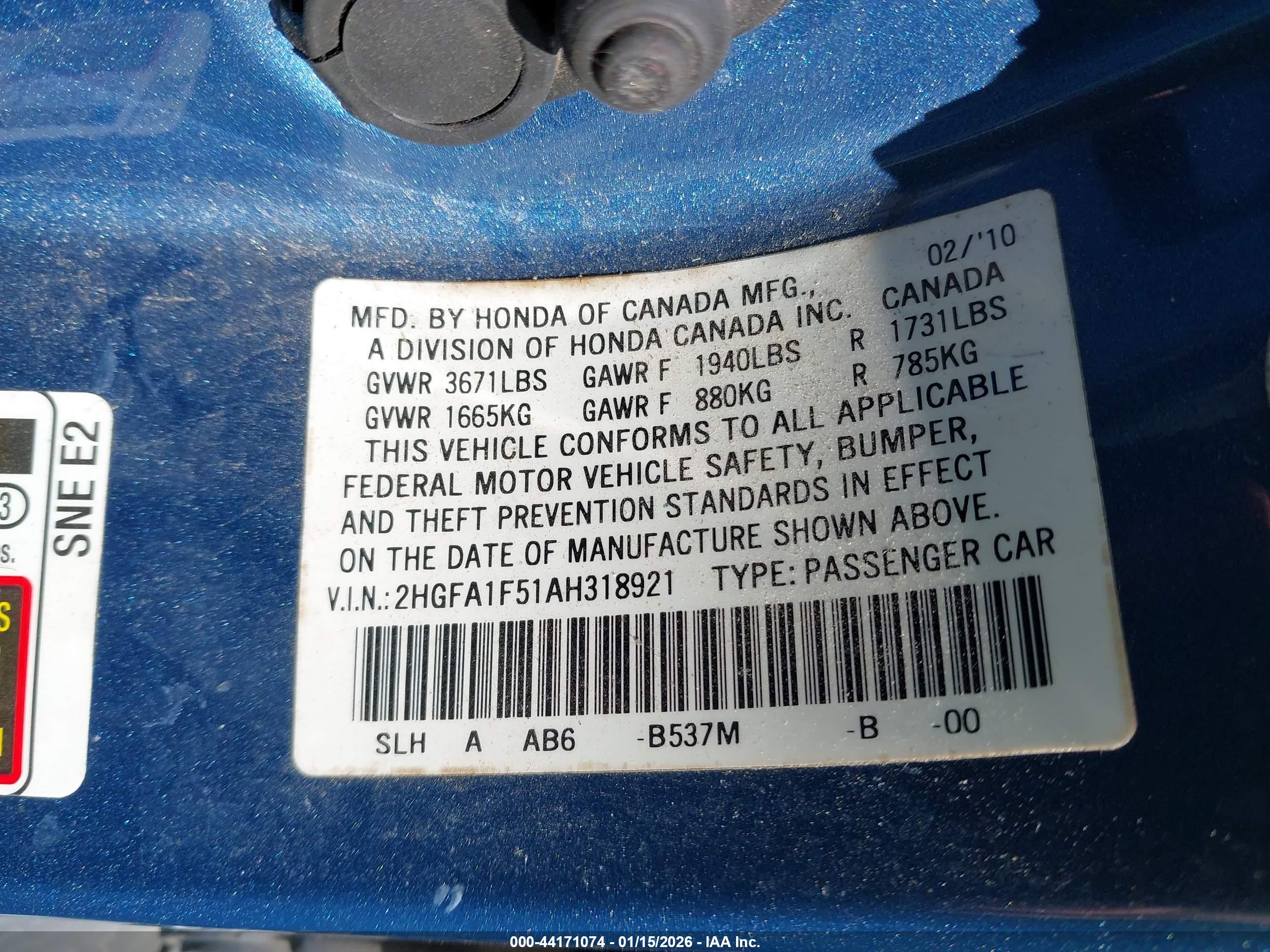 HONDA CIVIC image 9