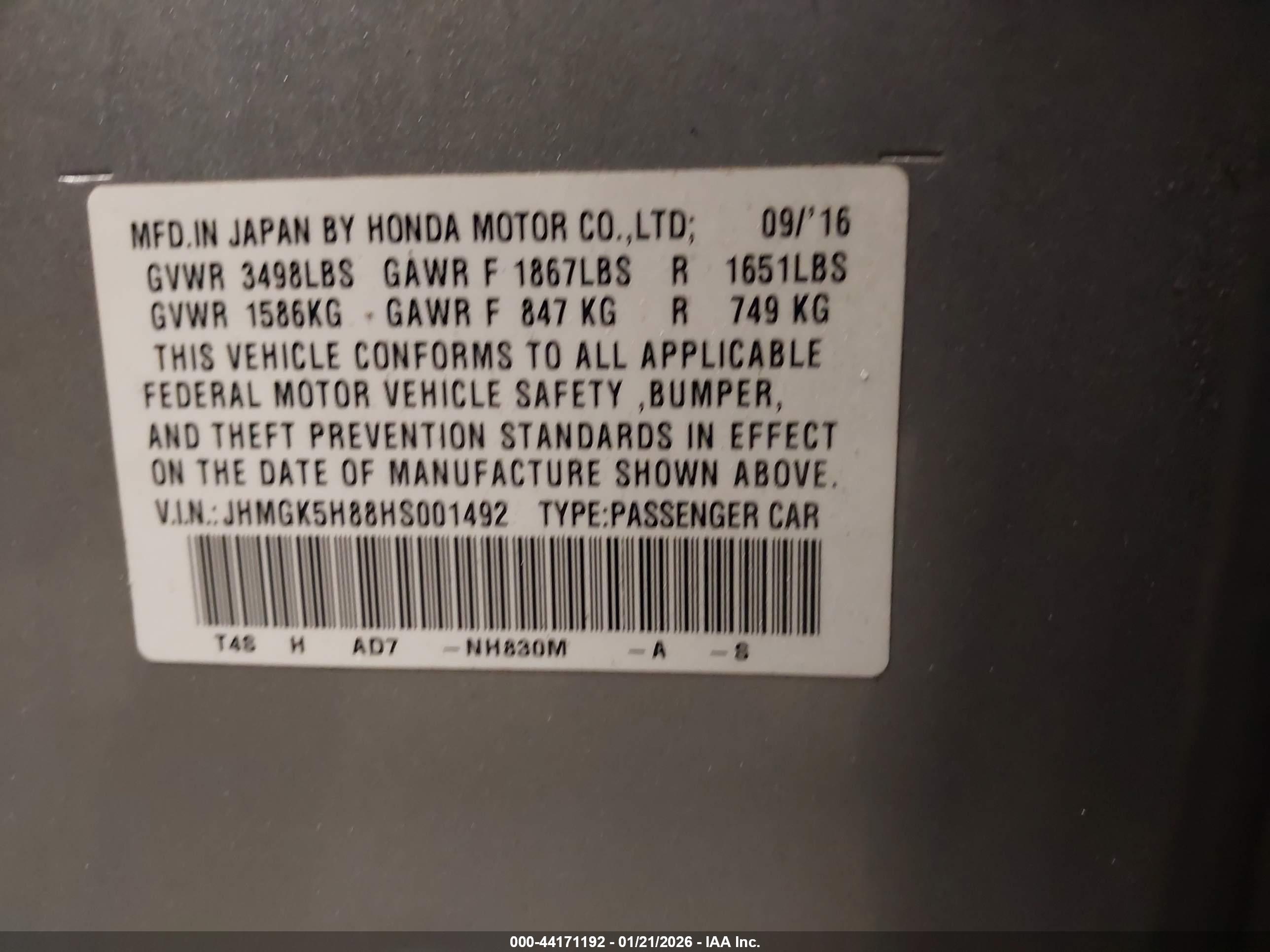 HONDA FIT image 9