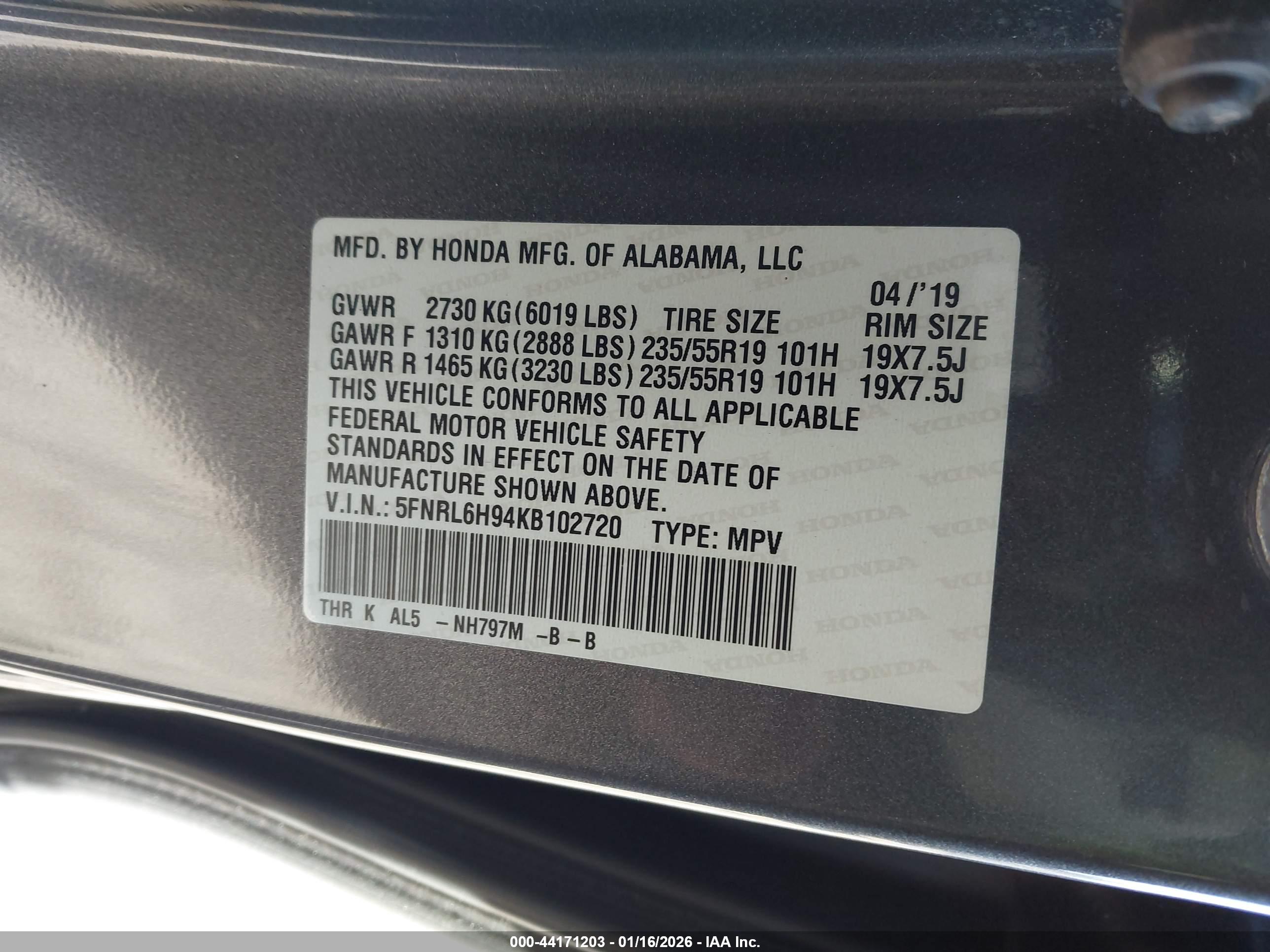 HONDA ODYSSEY image 9