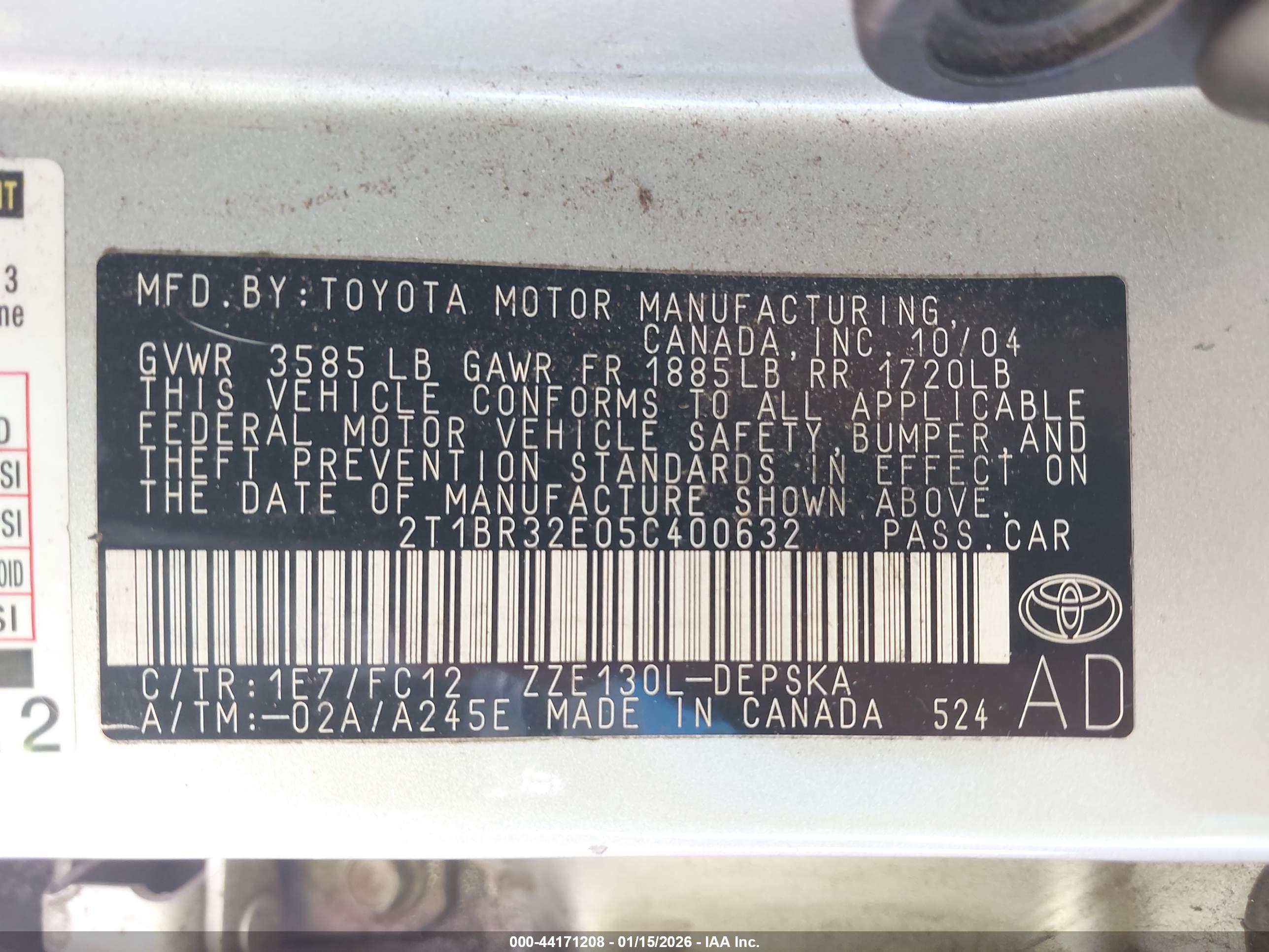 TOYOTA COROLLA image 9
