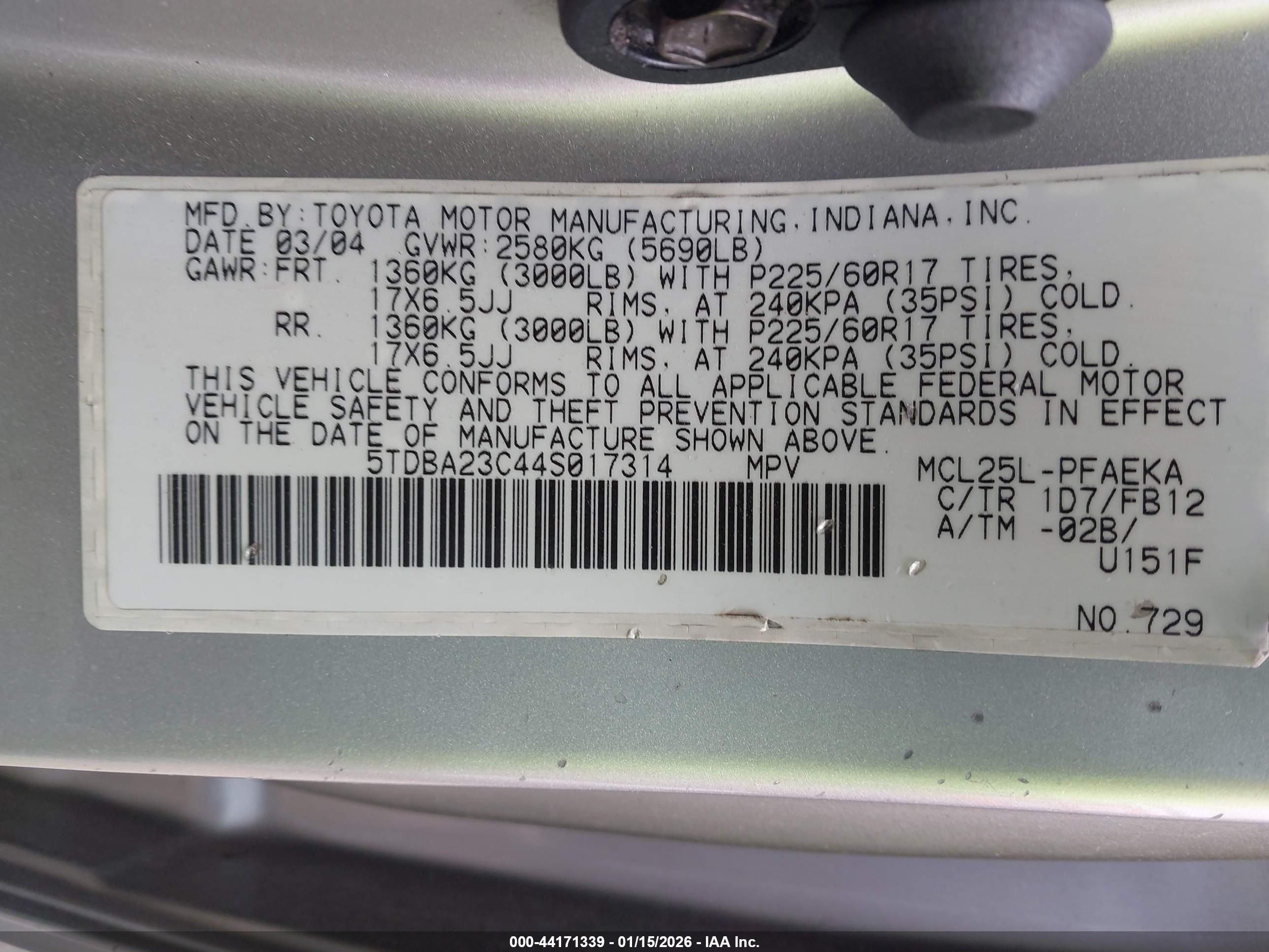 TOYOTA SIENNA image 9
