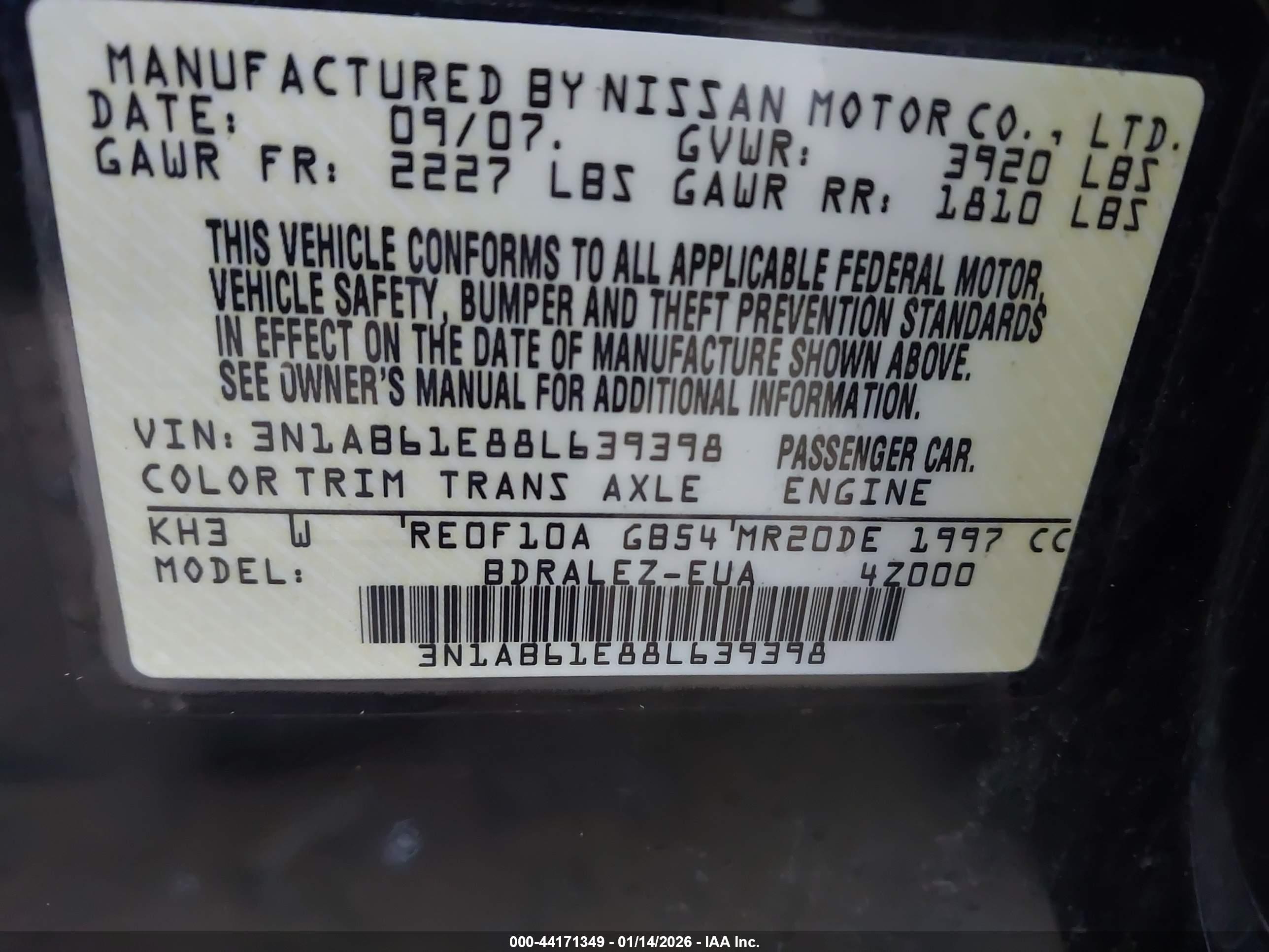 NISSAN SENTRA image 9