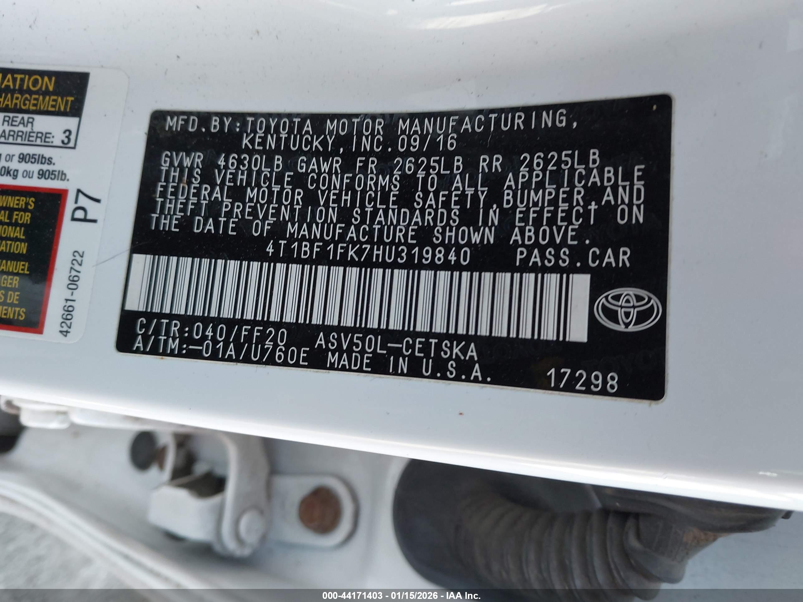 TOYOTA CAMRY image 9