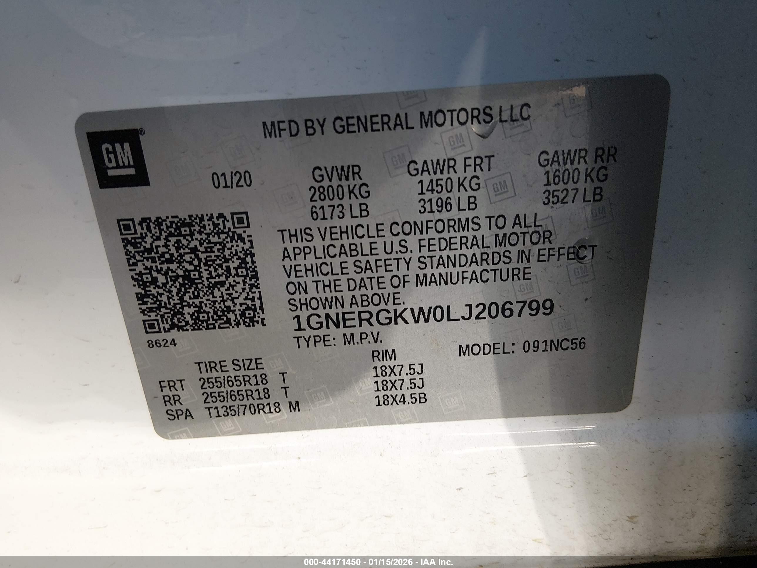CHEVROLET TRAVERSE image 9