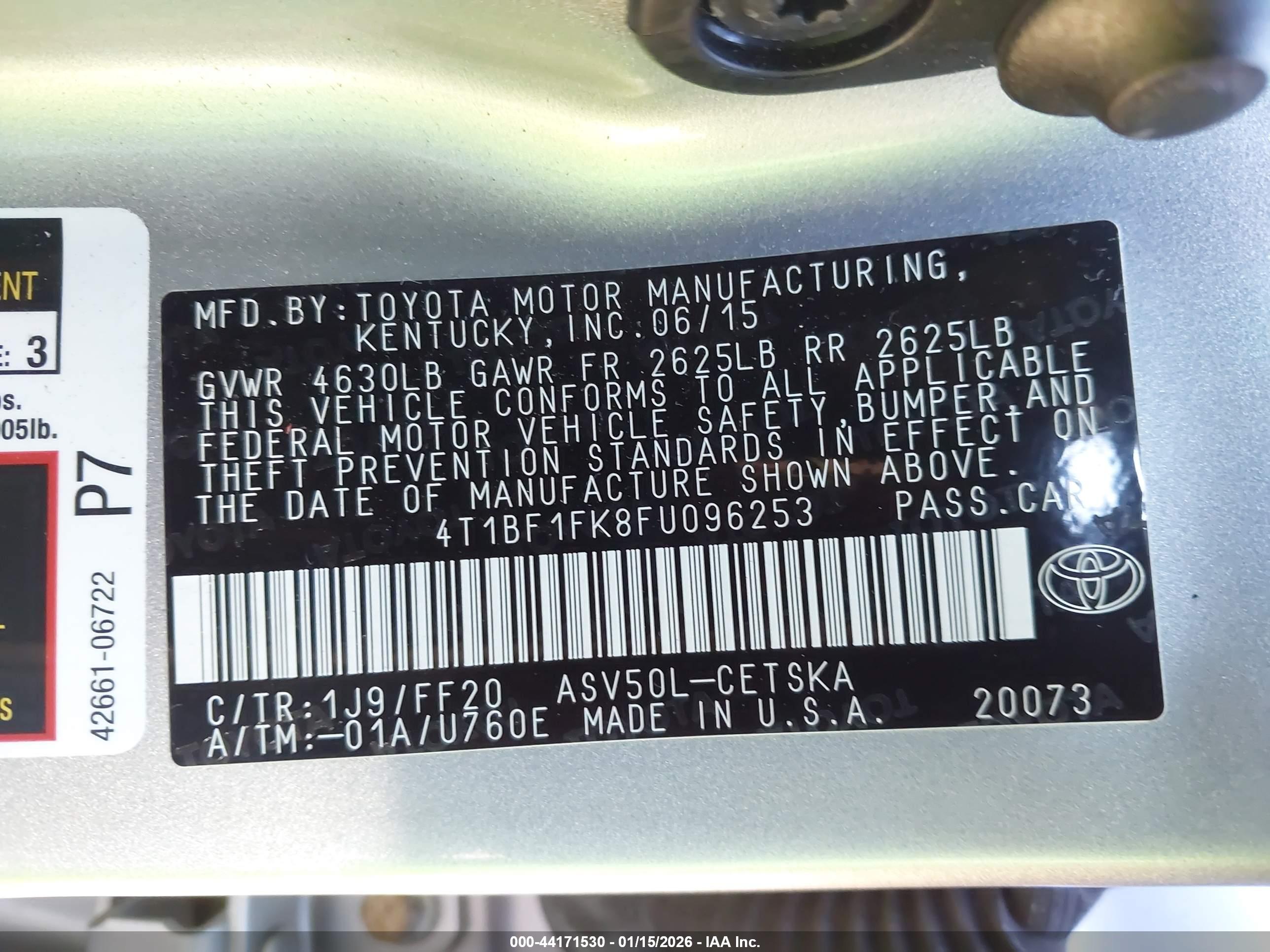 TOYOTA CAMRY image 9