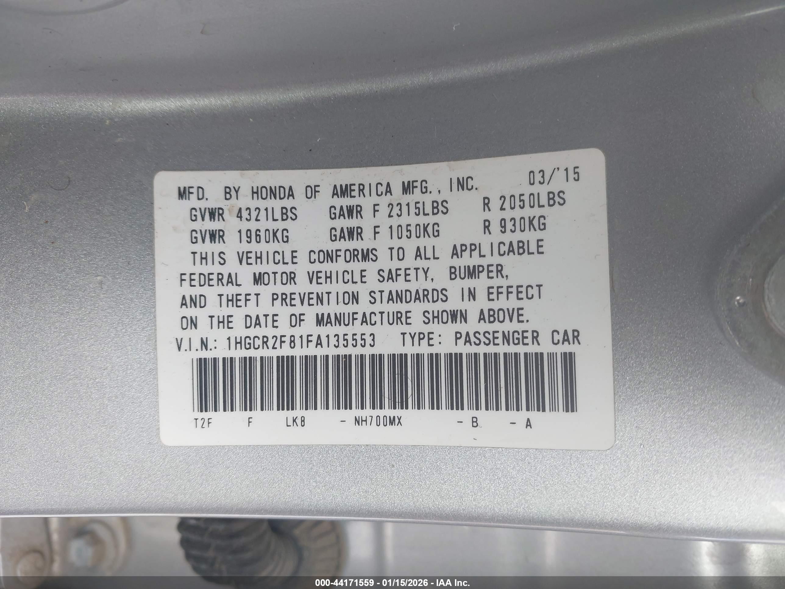HONDA ACCORD image 9
