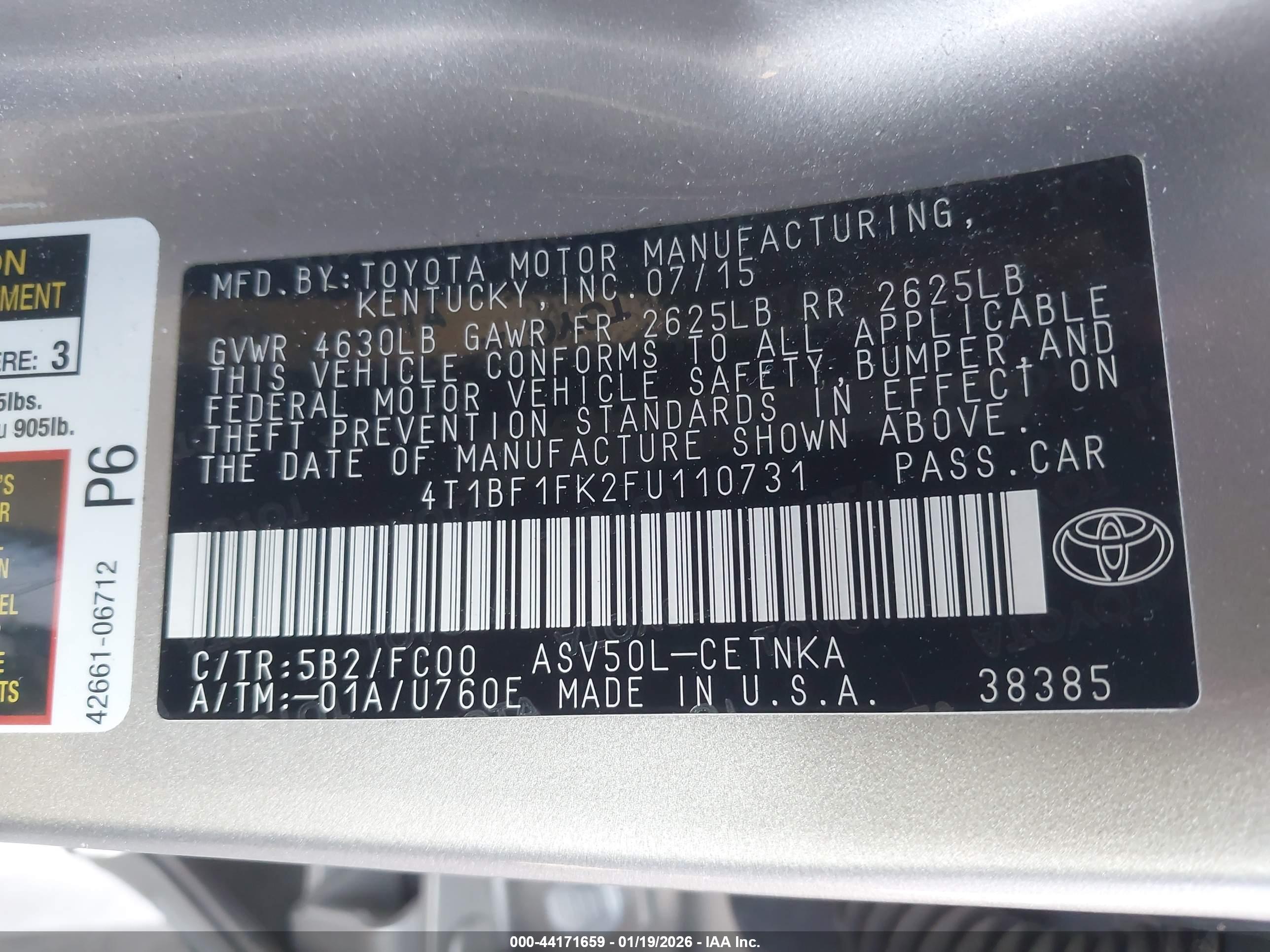 TOYOTA CAMRY image 9