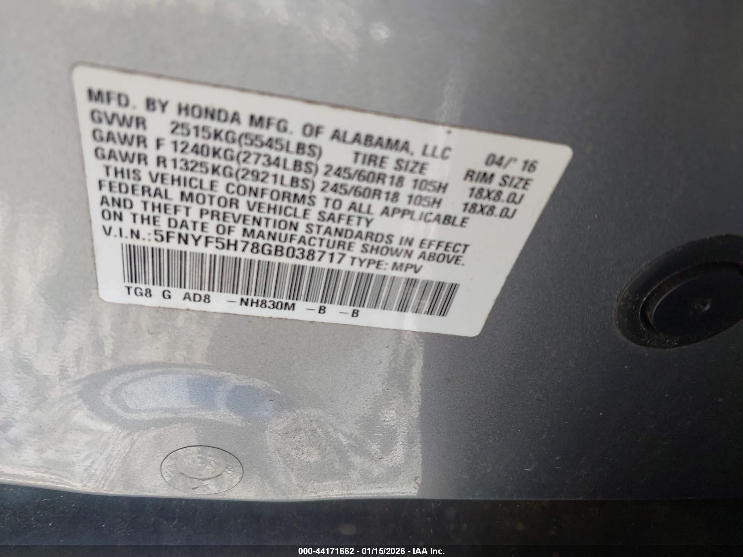 HONDA PILOT image 9