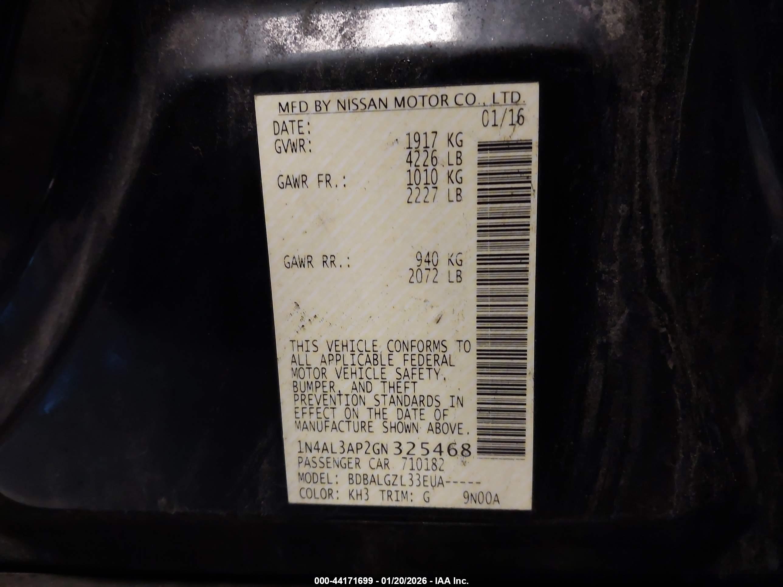 NISSAN ALTIMA image 9