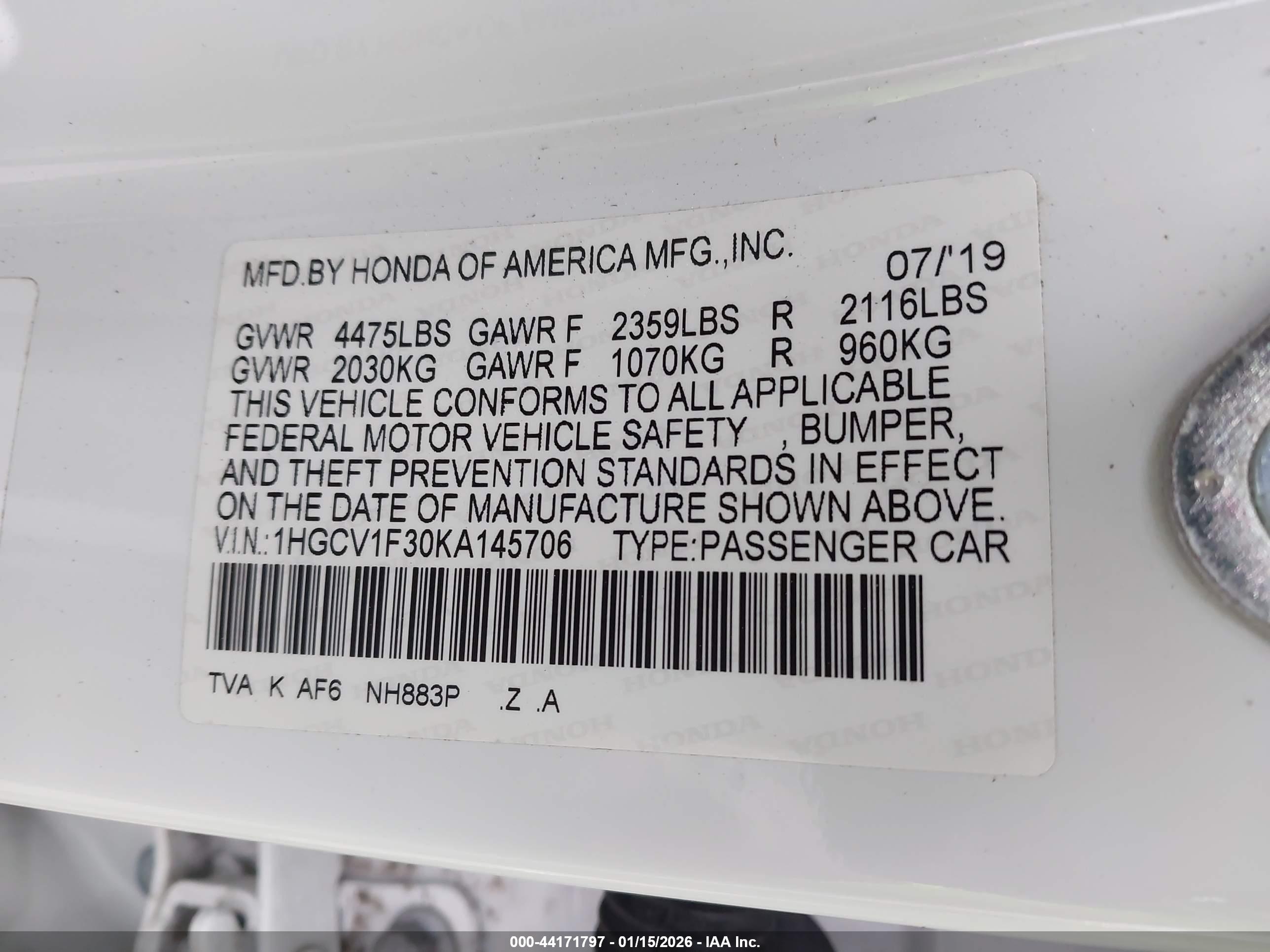 HONDA ACCORD image 9