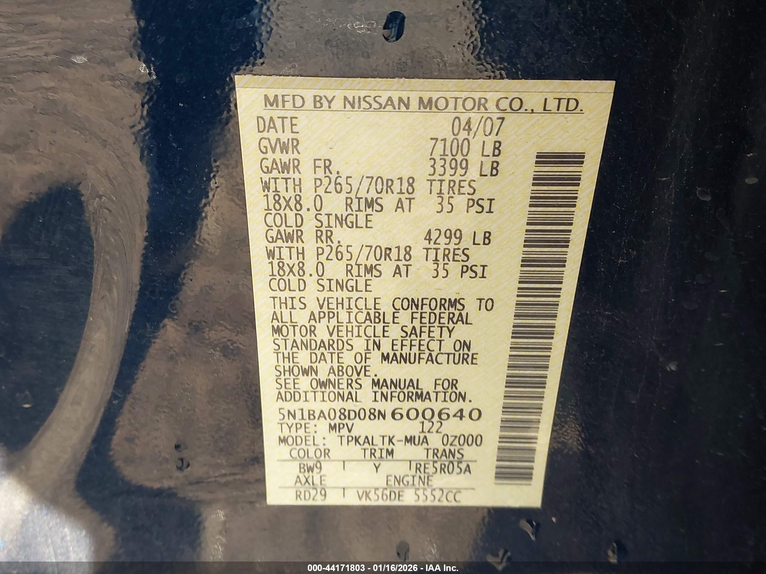 NISSAN ARMADA image 9