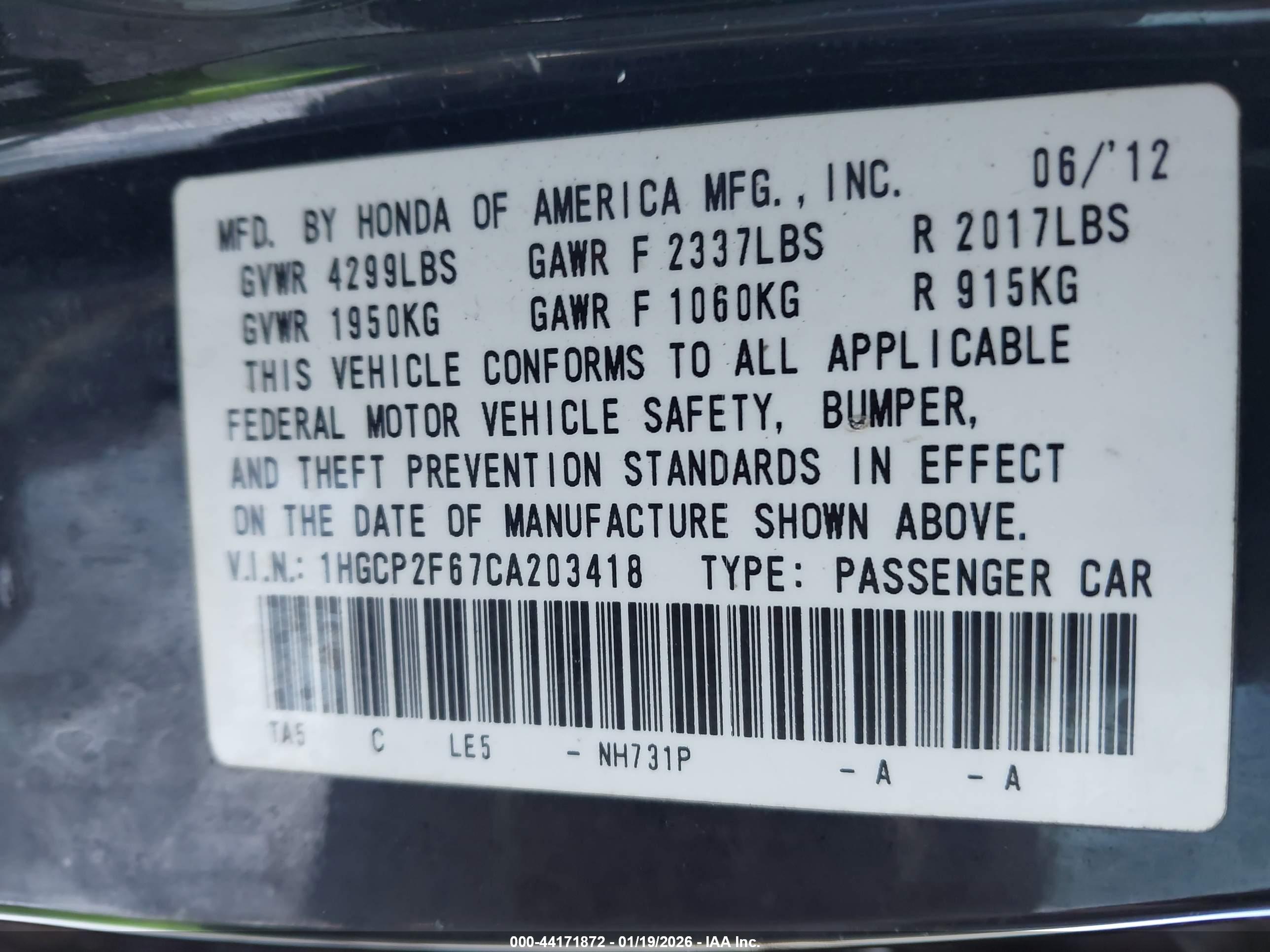 HONDA ACCORD image 9