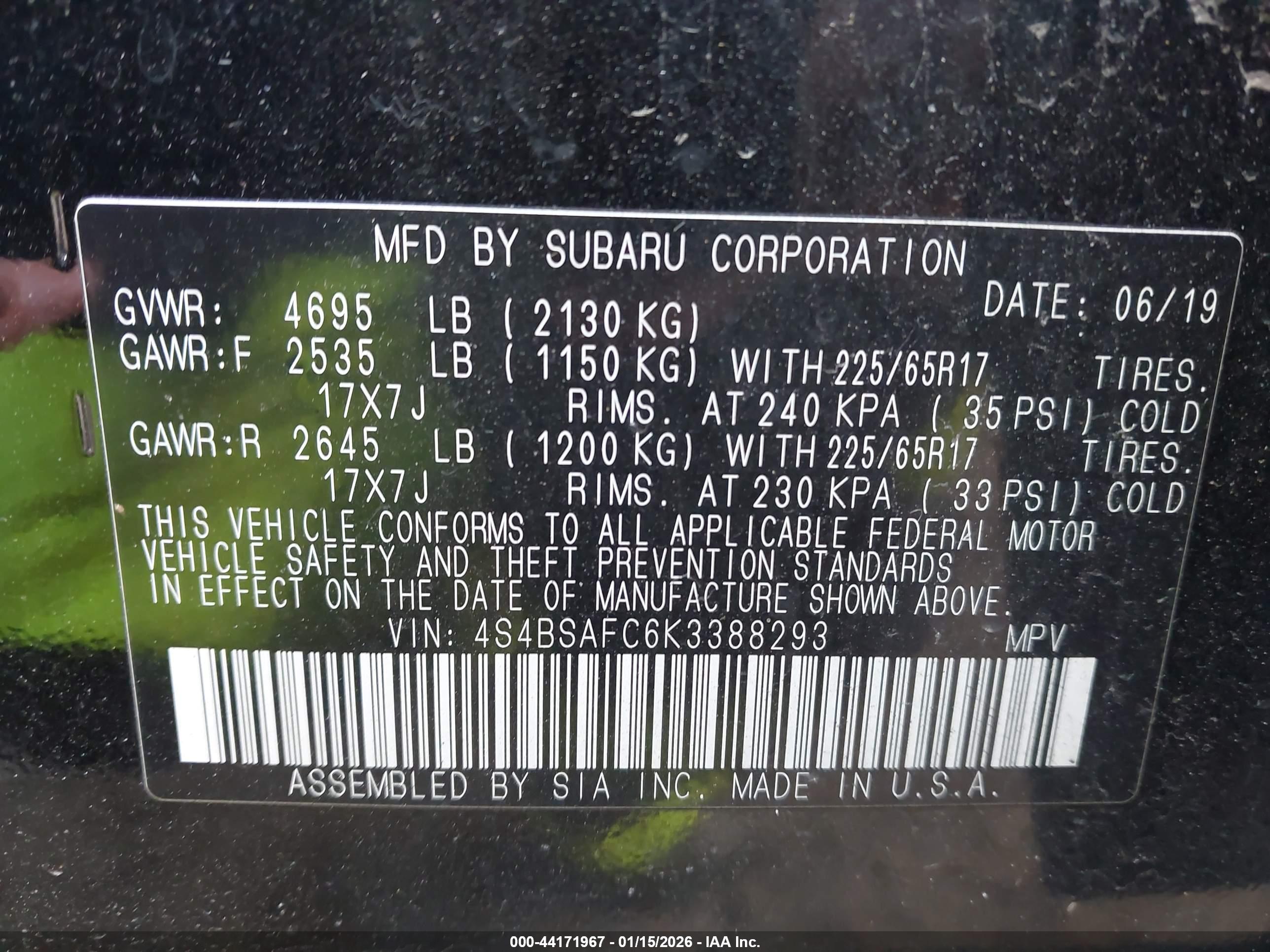 SUBARU OUTBACK image 9