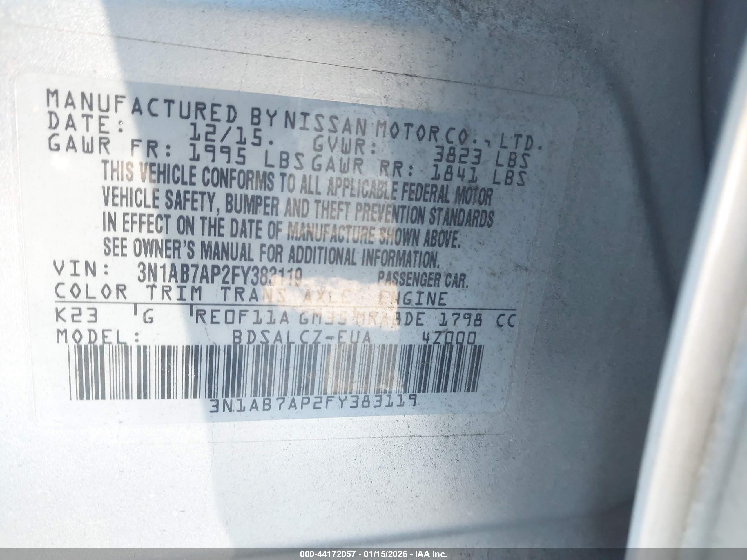 NISSAN SENTRA image 9