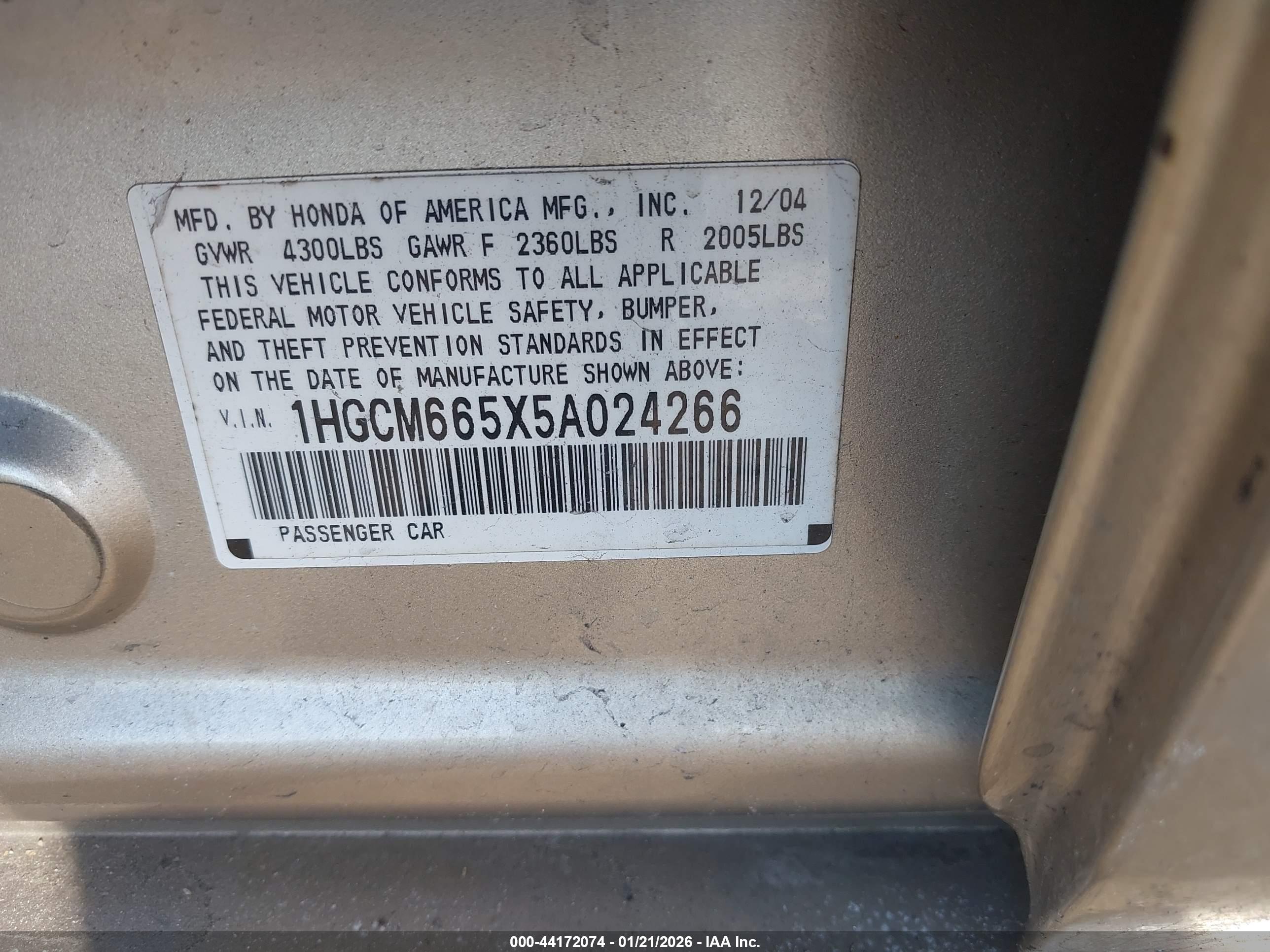 HONDA ACCORD image 9