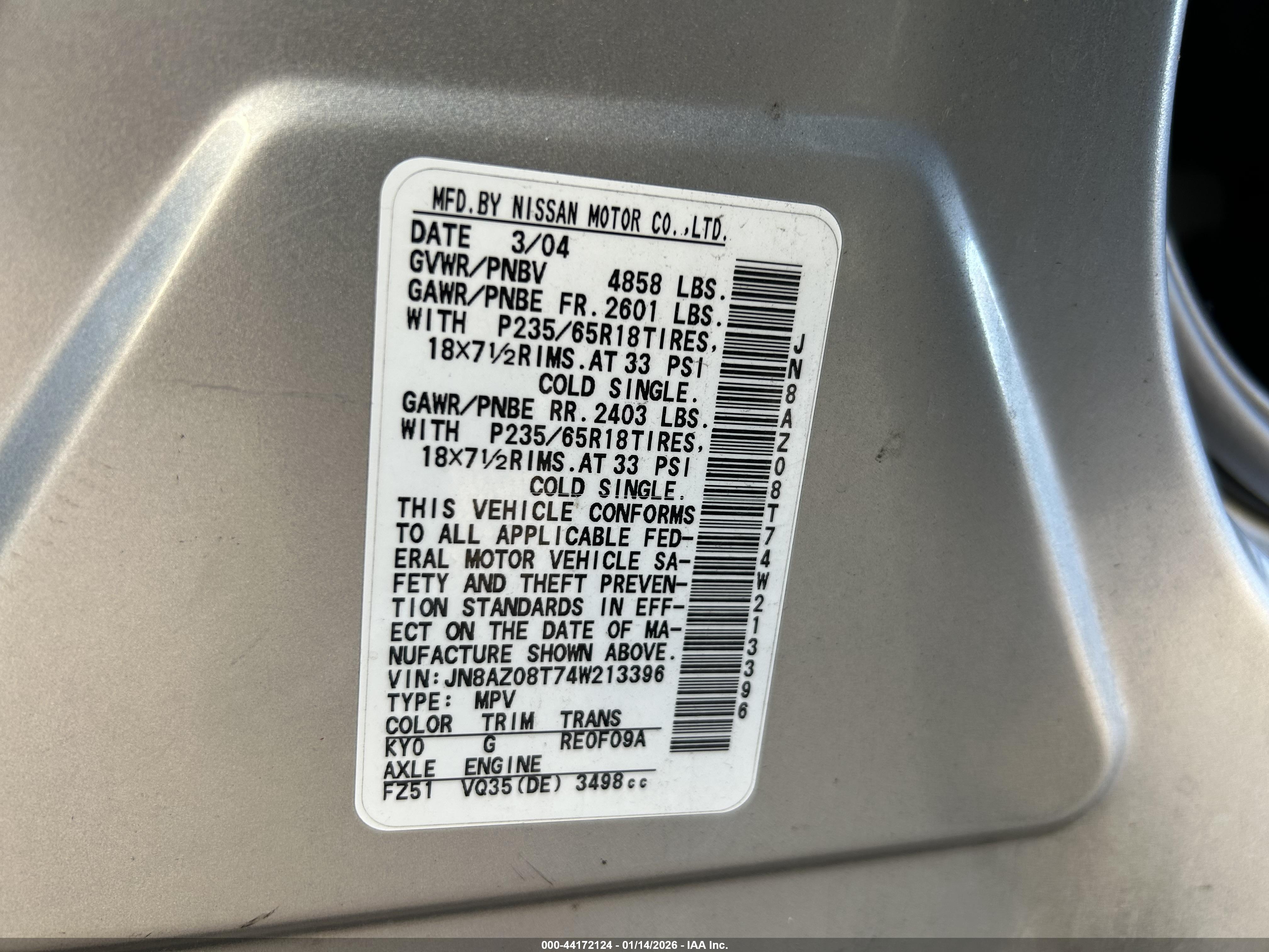 NISSAN MURANO image 9