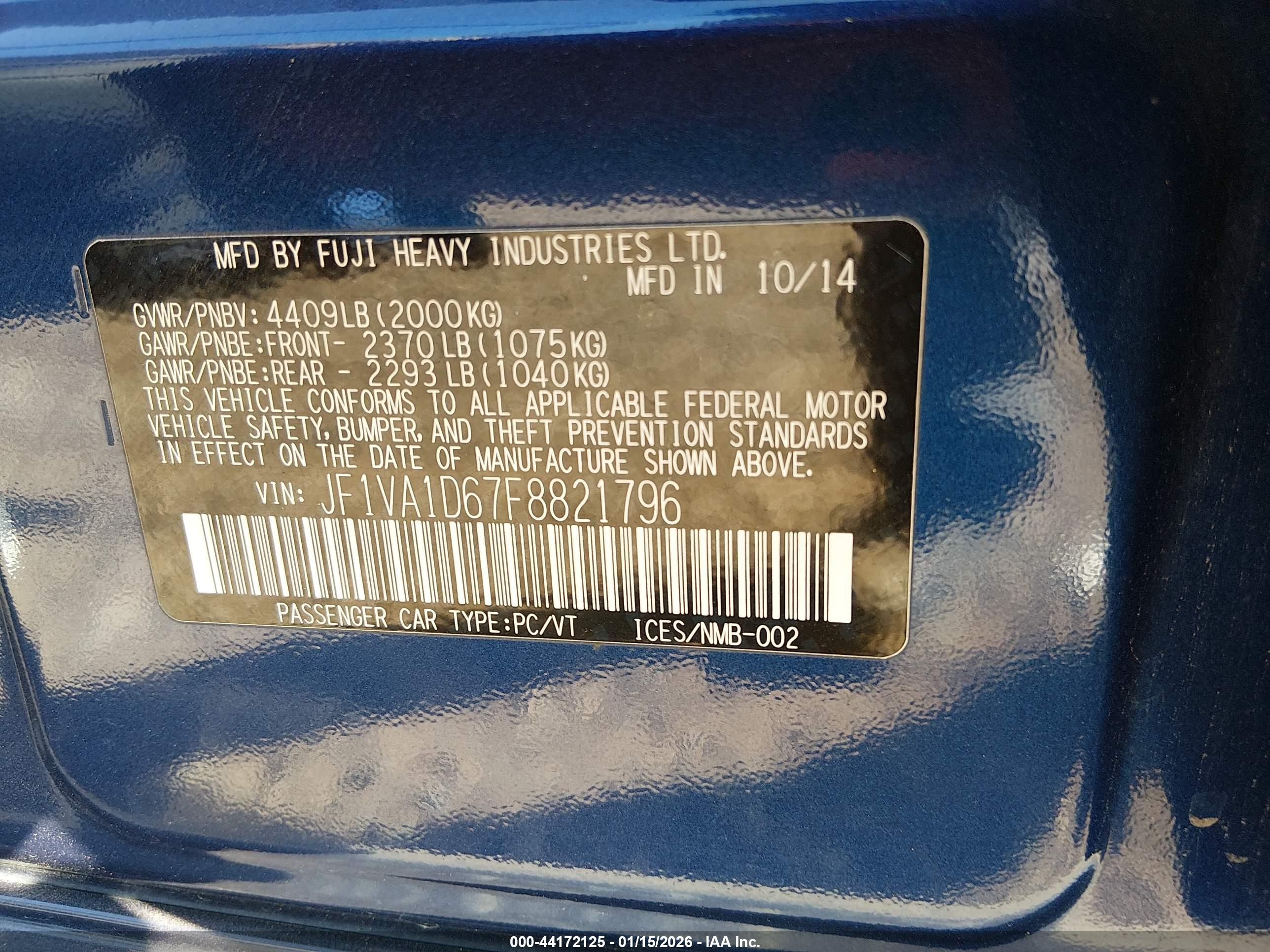 SUBARU WRX image 9
