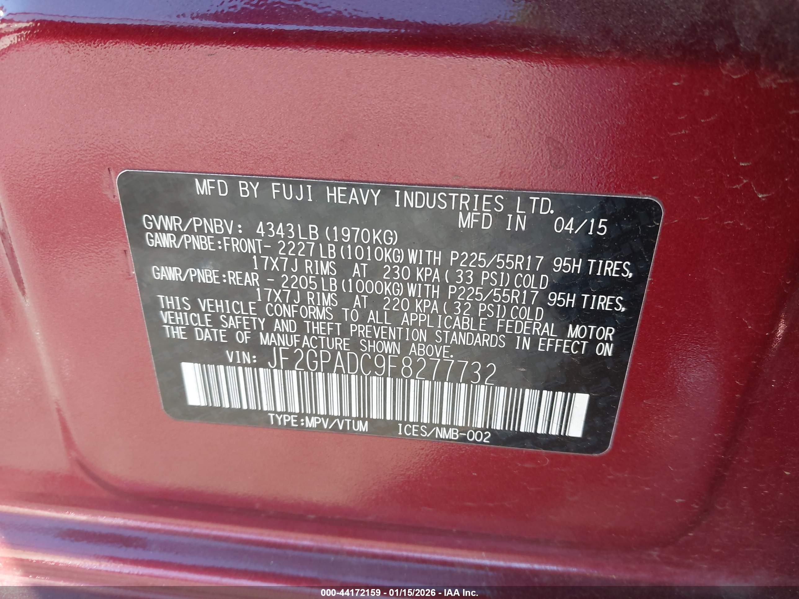 SUBARU XV image 9