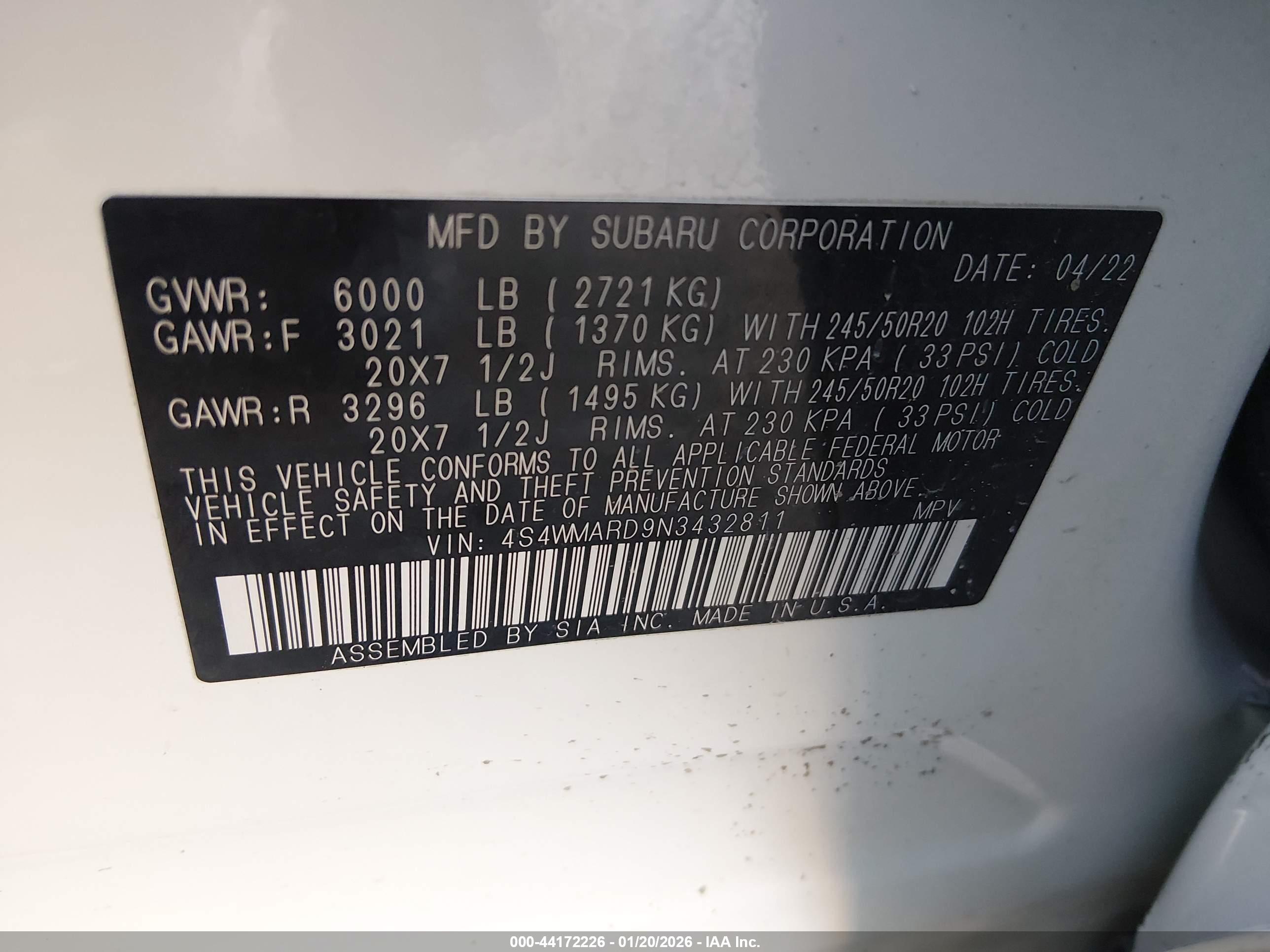 SUBARU ASCENT image 9
