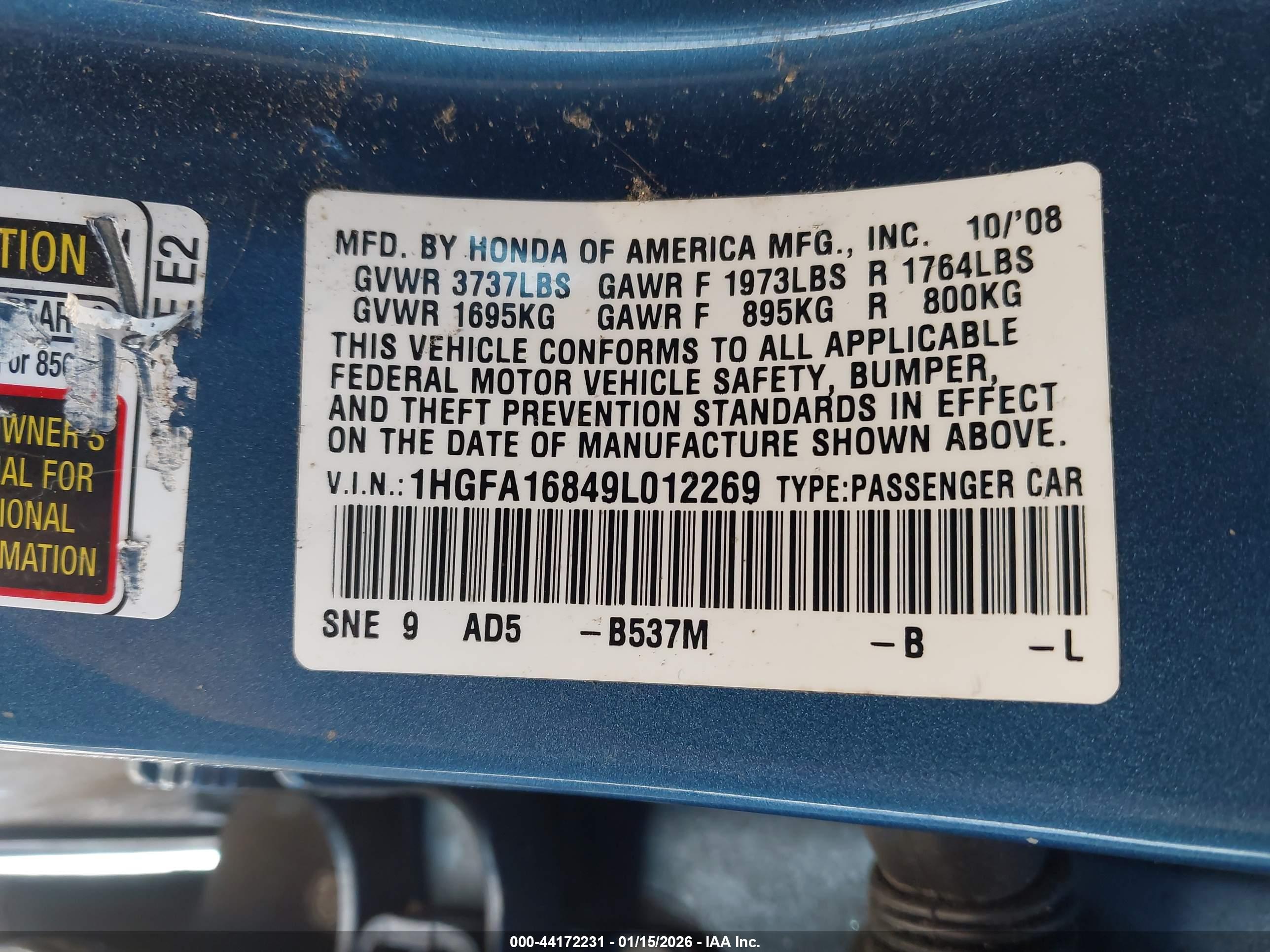 HONDA CIVIC image 9