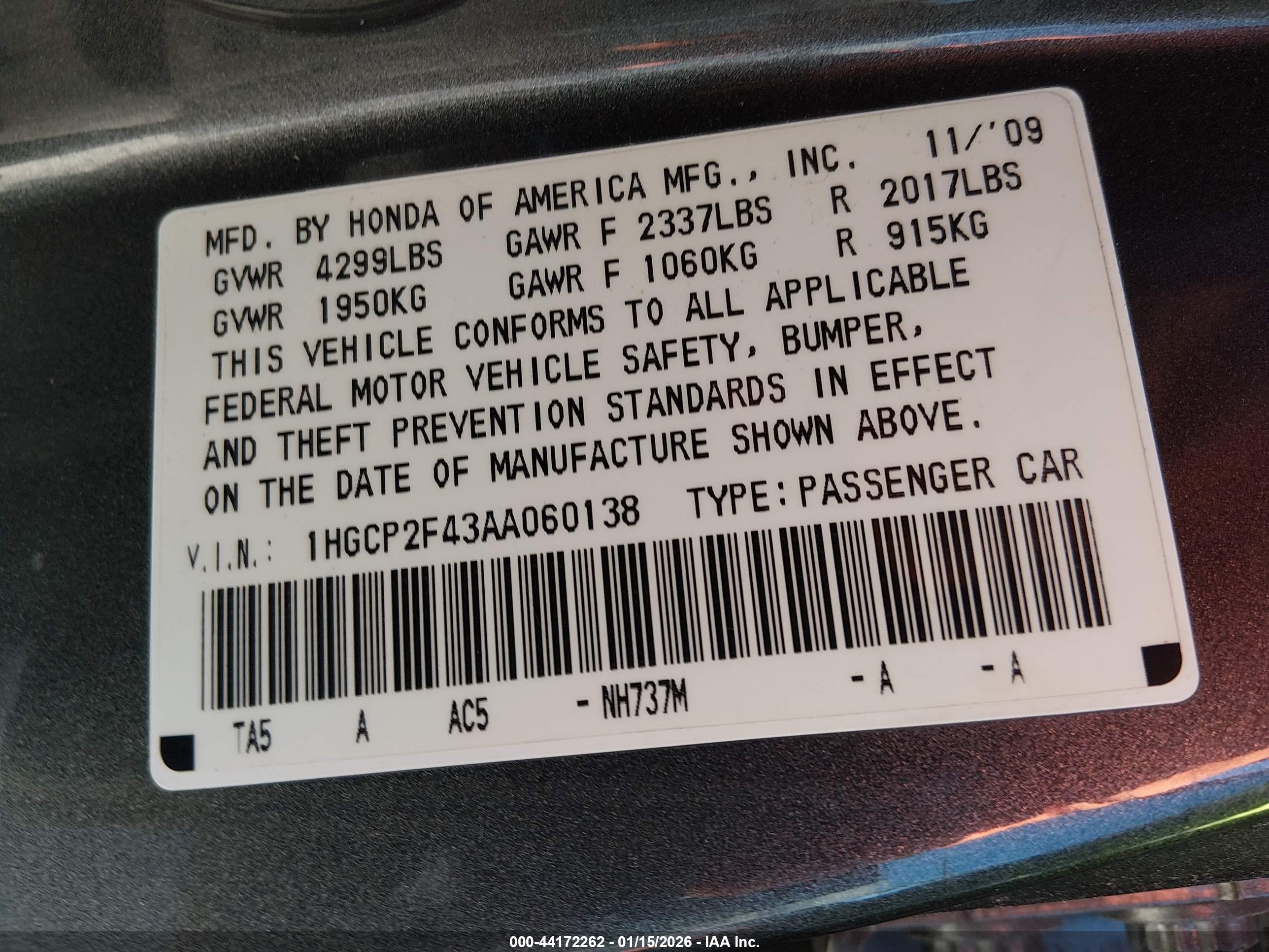 HONDA ACCORD image 9